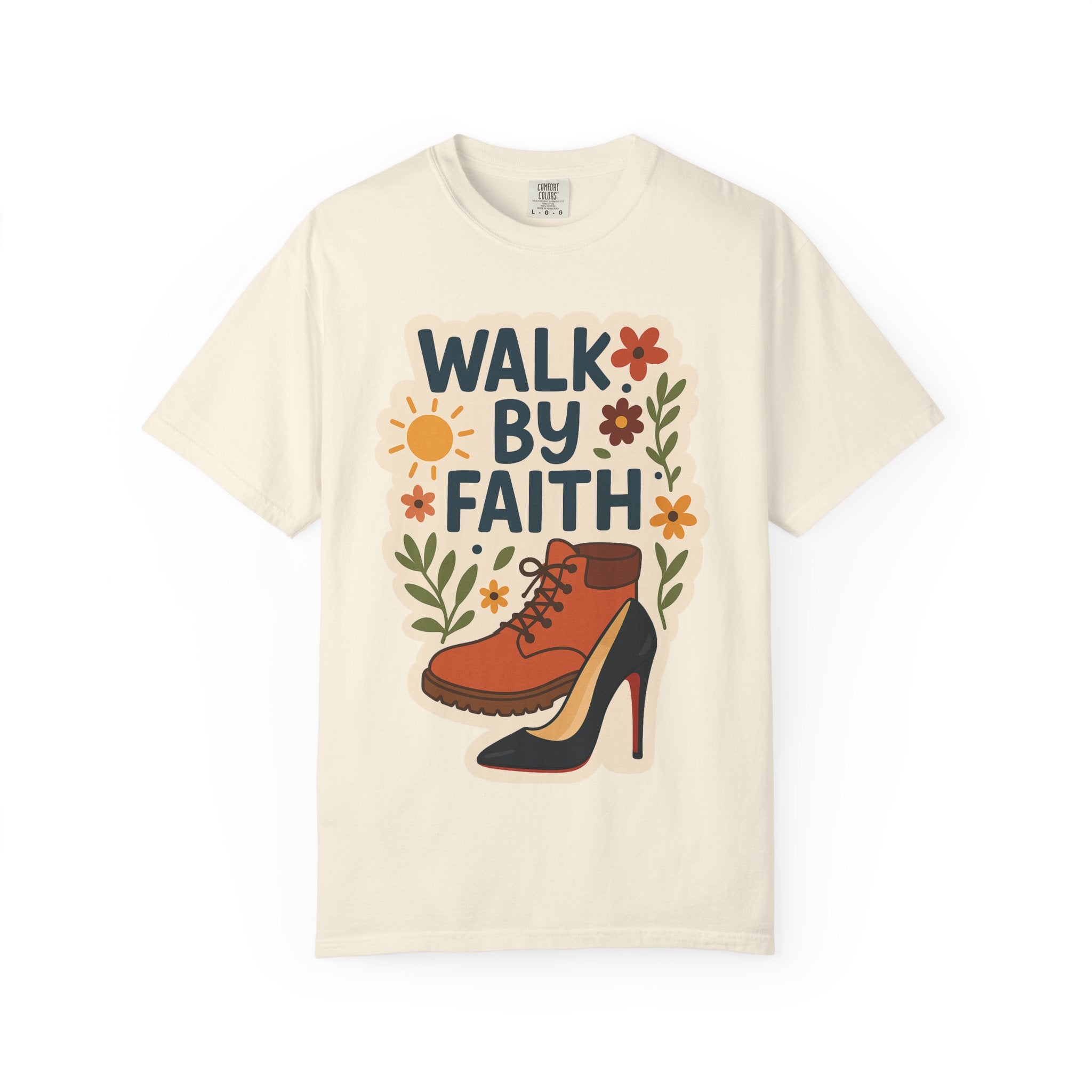 Walk By Faith T-Shirt - Unisex Garment-Dyed Tee for Fashionable Comfort