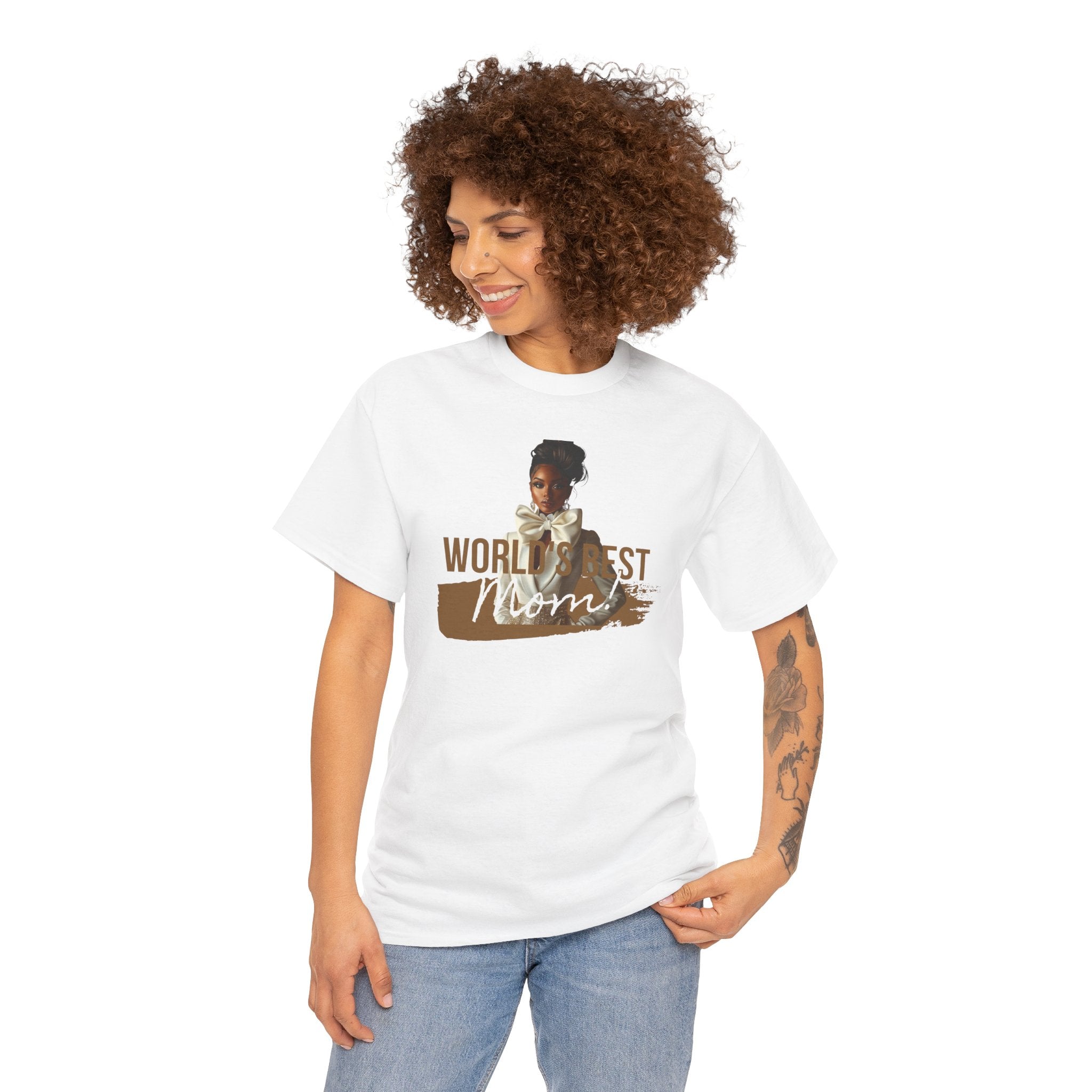 World's Best Mom Unisex Heavy Cotton Tee - Perfect Gift for Mother's Day