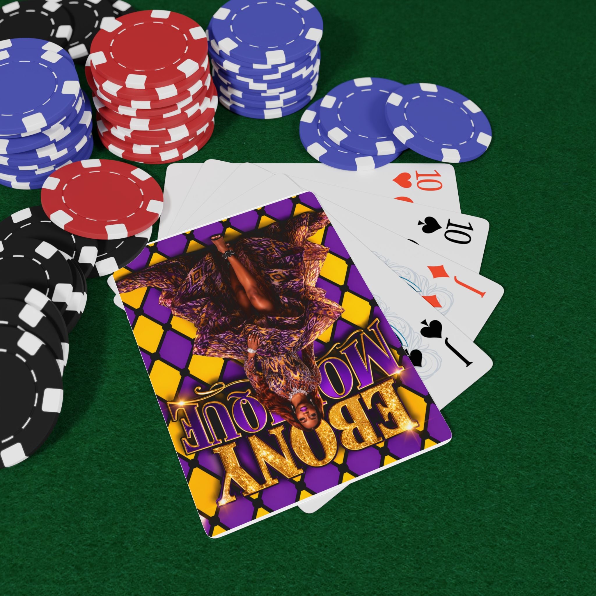 Ebony Monique Poker Playing Cards — Luxury Purple & Gold Deck