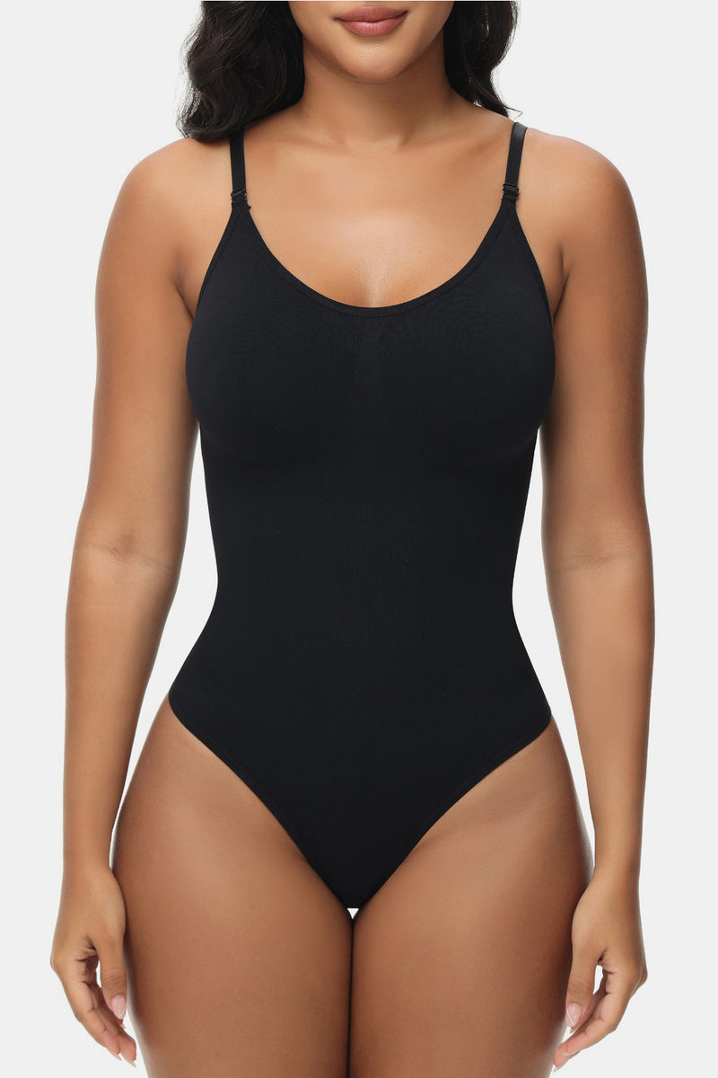 Spaghetti Strap Tummy Control Bodysuit - ShopEbonyMonique