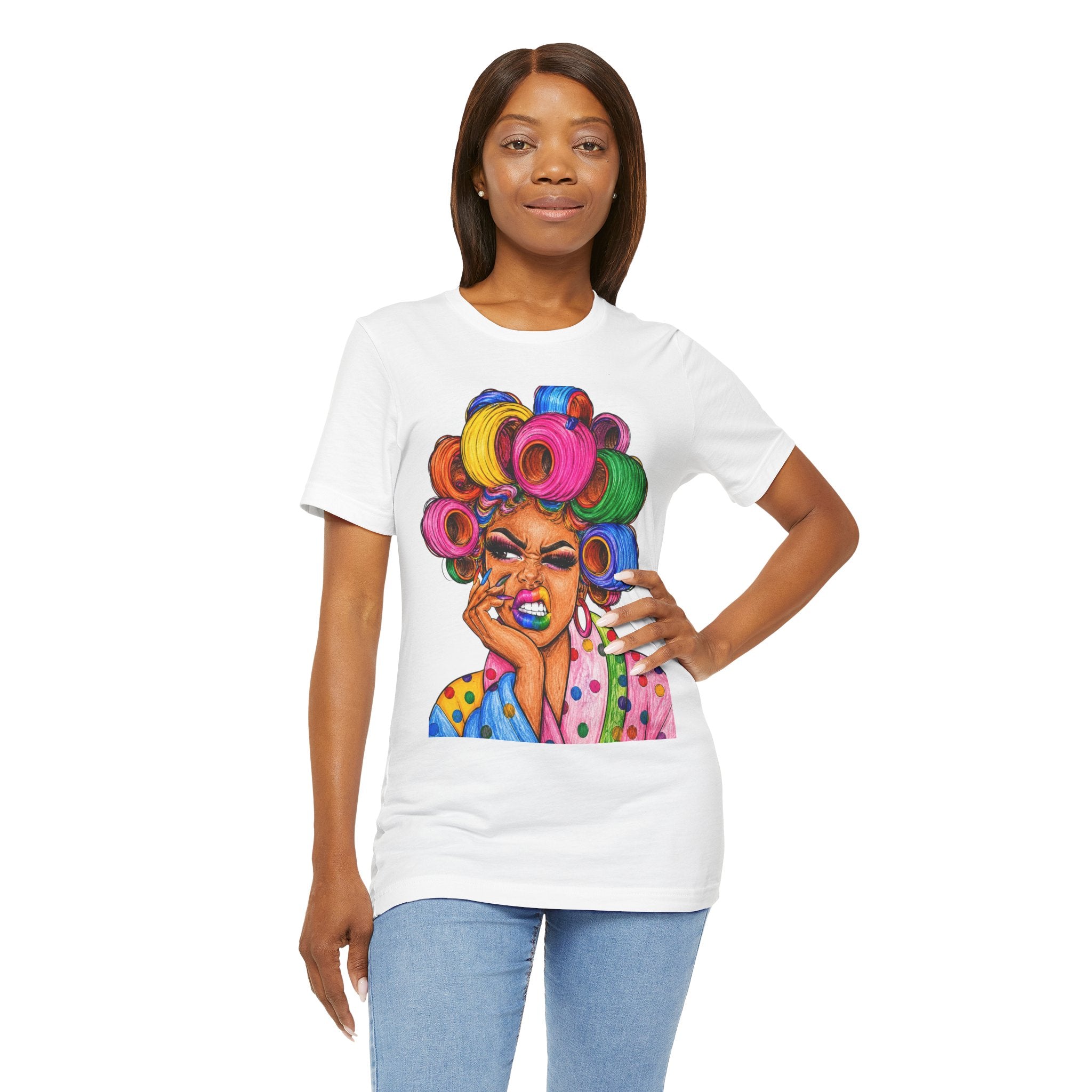 Graphic Tee — Colorful Roller Girl Illustration T-Shirt