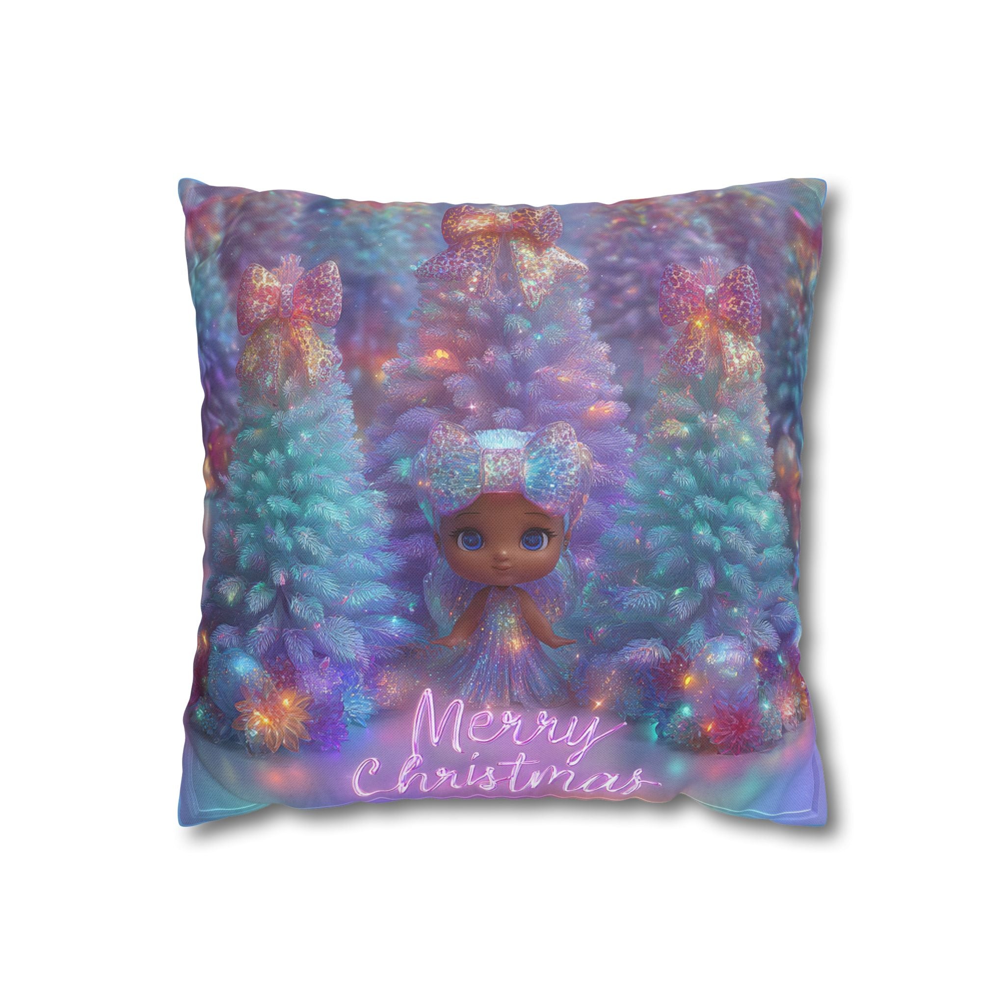 Merry Christmas Decorative Pillowcase, Cozy Holiday Decor, Personalized Gift, Kids Room, Winter Home Accent, Festive Throw Pillow