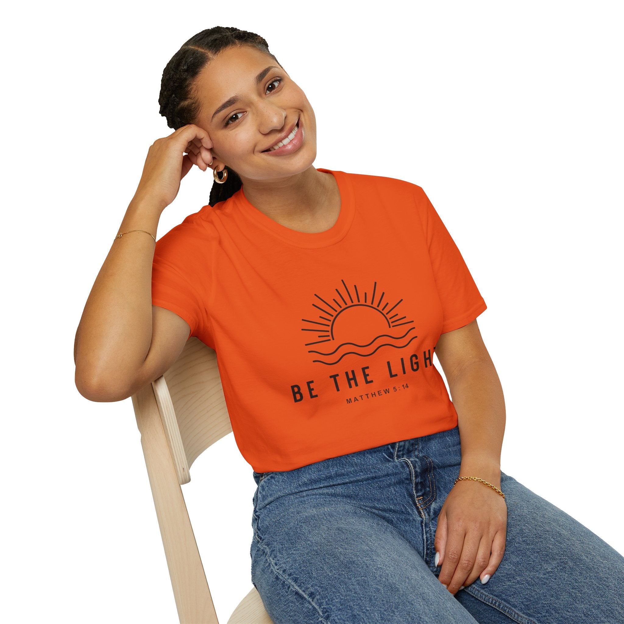 Be The Light Unisex T-Shirt - Inspirational Christian Apparel, Faith-Based Gift, Summer Wear, Positive Vibes, Matthew 5:14