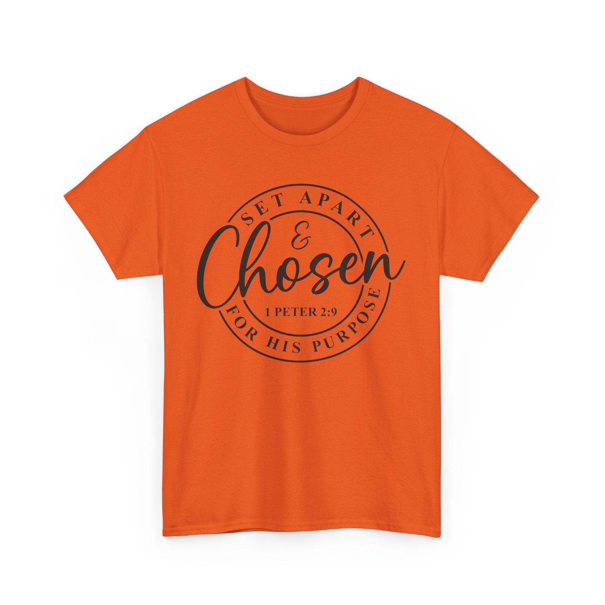 Set Apart & Chosen Unisex Heavy Cotton Tee, Faith-Based T-Shirt, Christian Apparel, Inspirational Gift, Religious Shirt, Meaningful Message