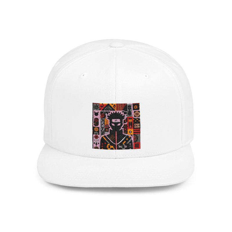 Ninja Flat Bill Snapback Cap - Black - ShopEbonyMonique