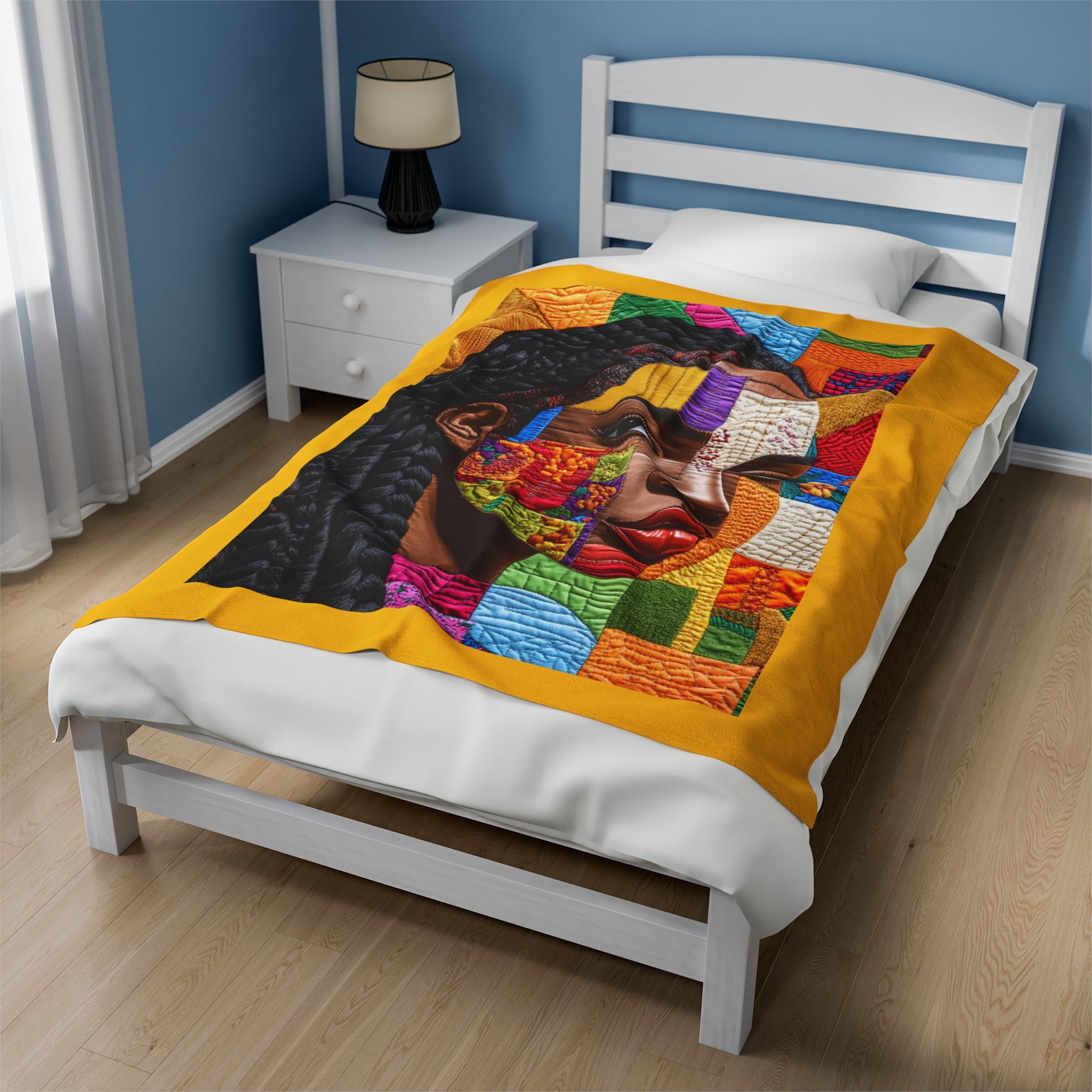 African Floral Plush Blanket