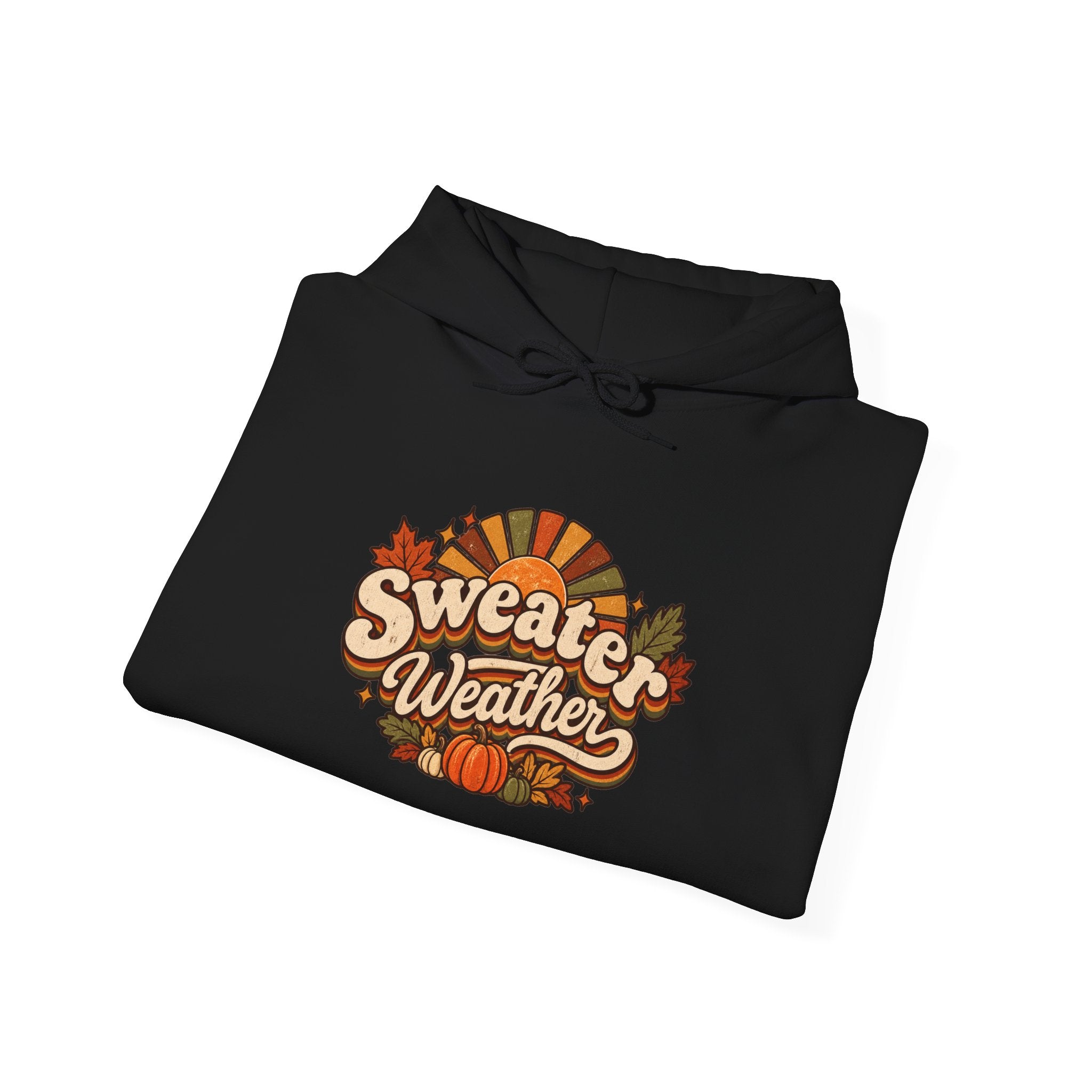 Sweater Weather Hoodie — Cozy Fall Pumpkin Graphic Hoodie