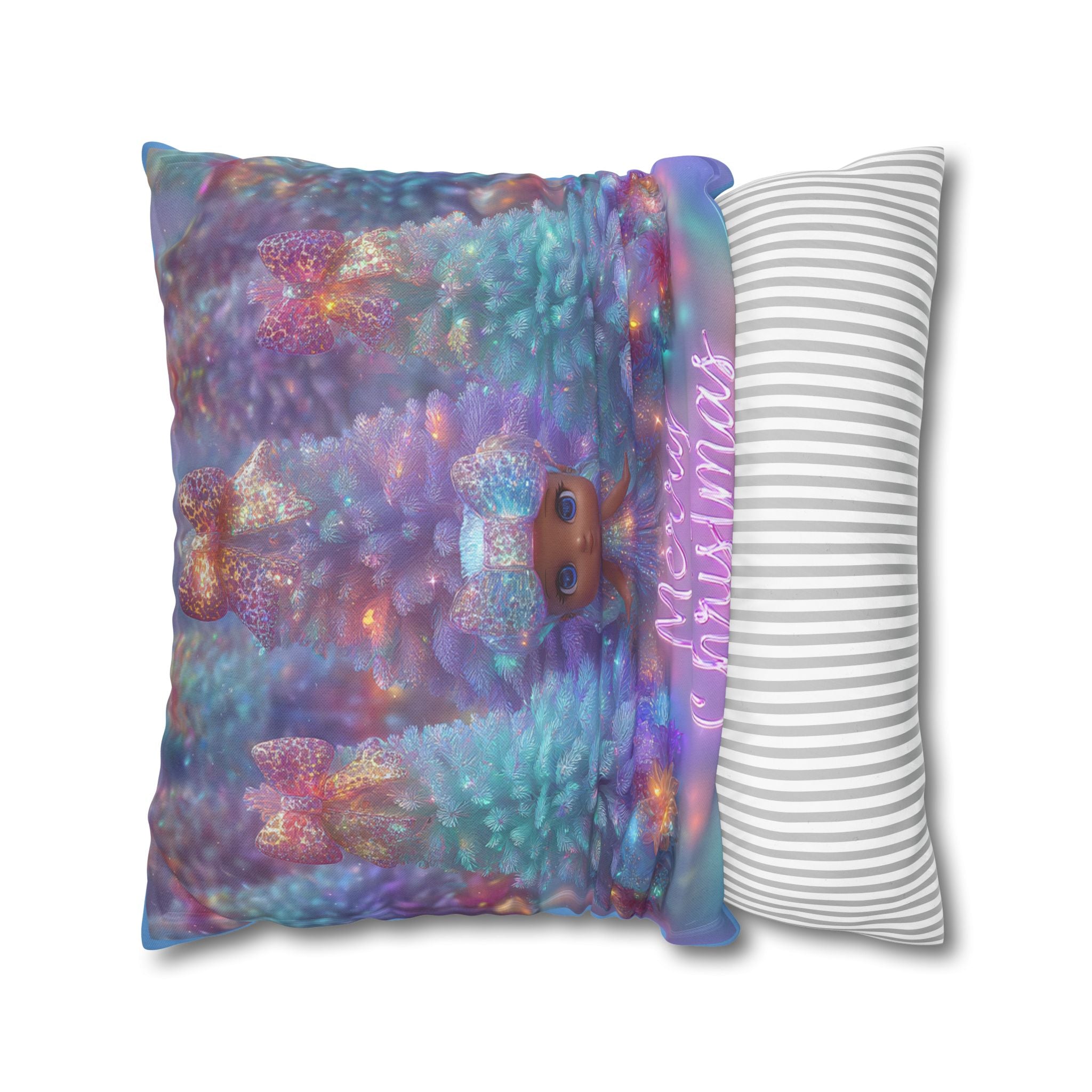 Merry Christmas Decorative Pillowcase, Cozy Holiday Decor, Personalized Gift, Kids Room, Winter Home Accent, Festive Throw Pillow