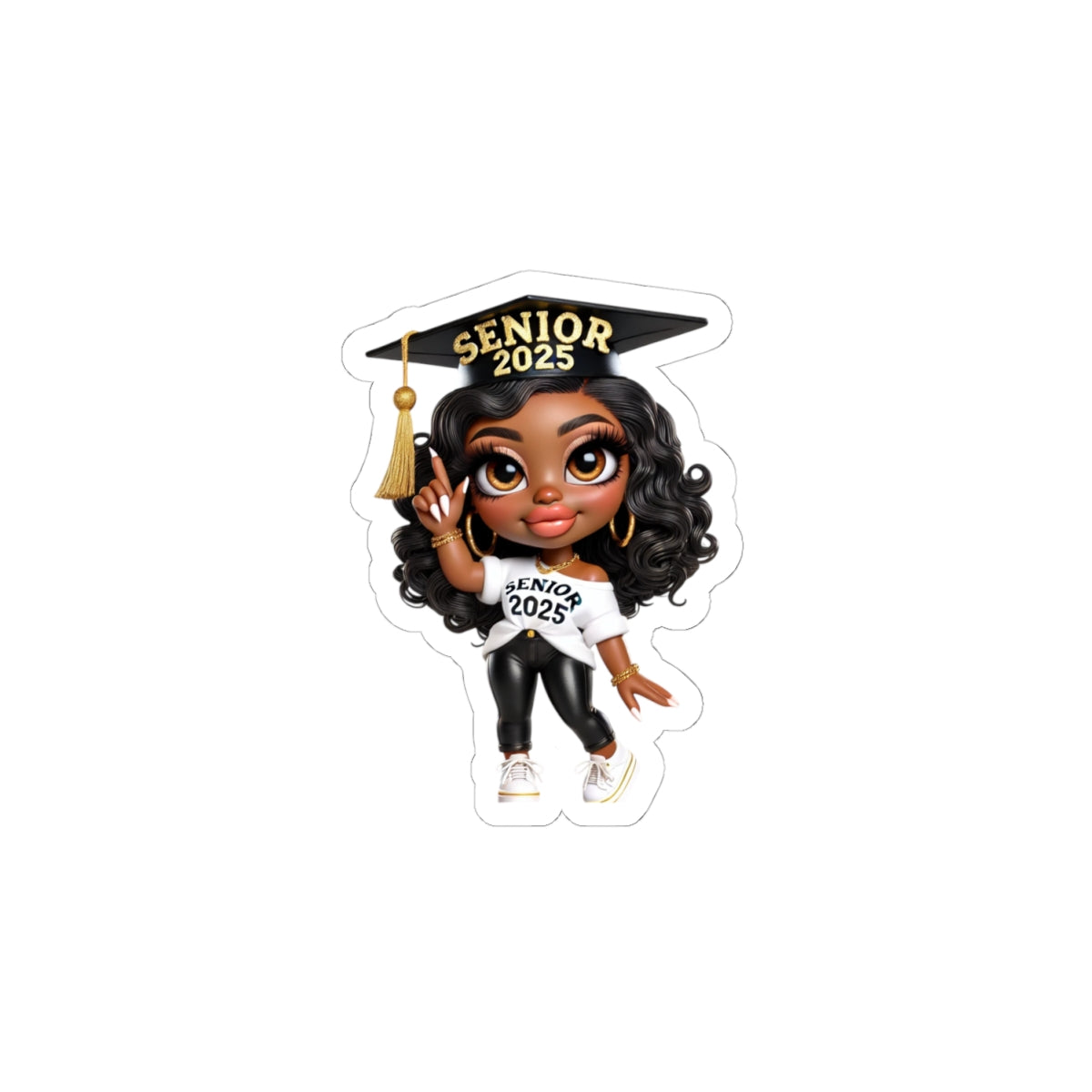 Senior Graduation 2025 Kiss-Cut Sticker - Celebrate Achievement with Fun Design