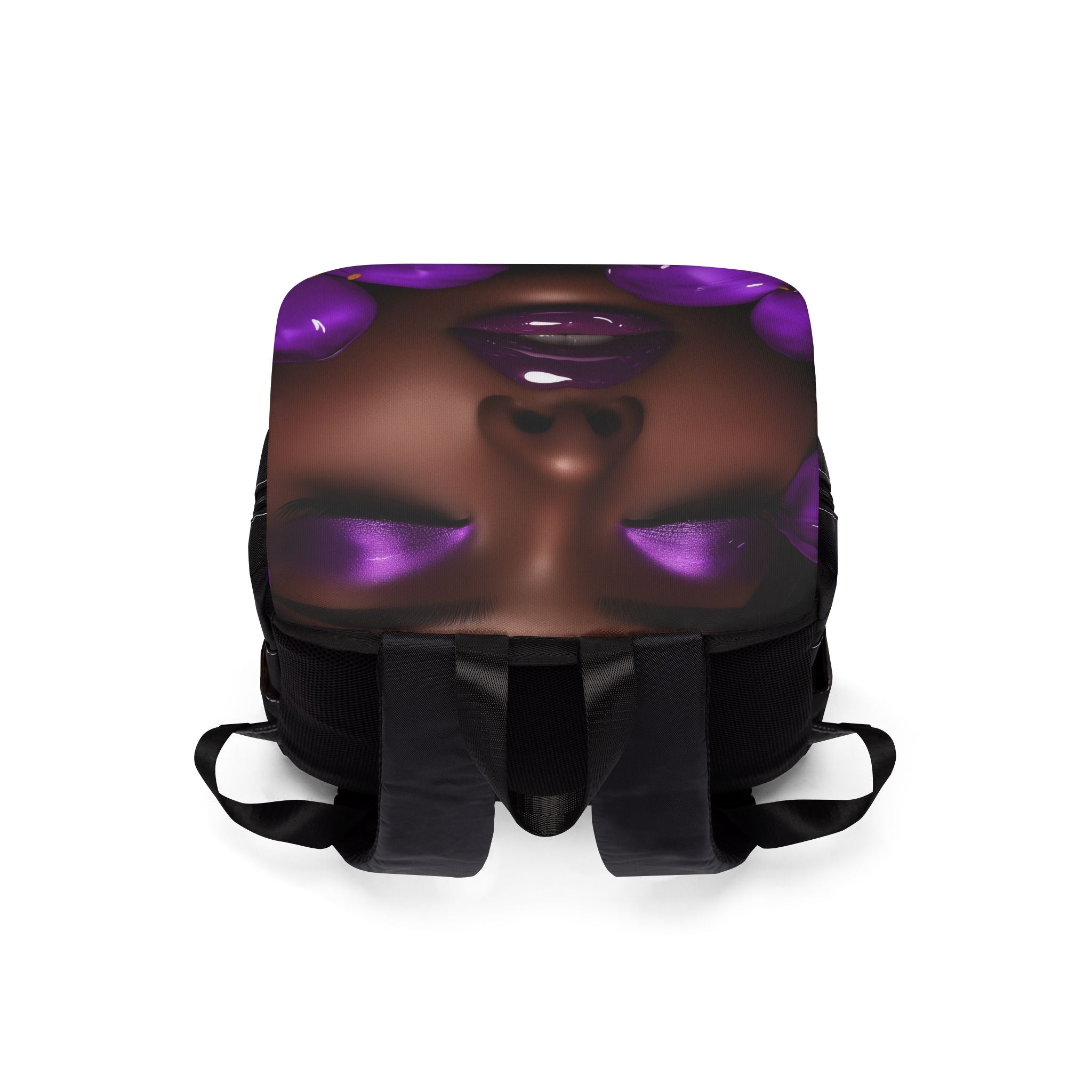 Vibrant  Black Art Backpack - Unisex Casual Shoulder Backpack with Bold Visuals