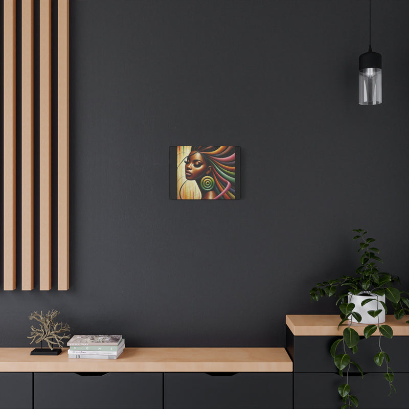 Glowing Vibrant African Art Canvas Print - 1.25" Stretched Wall Decor