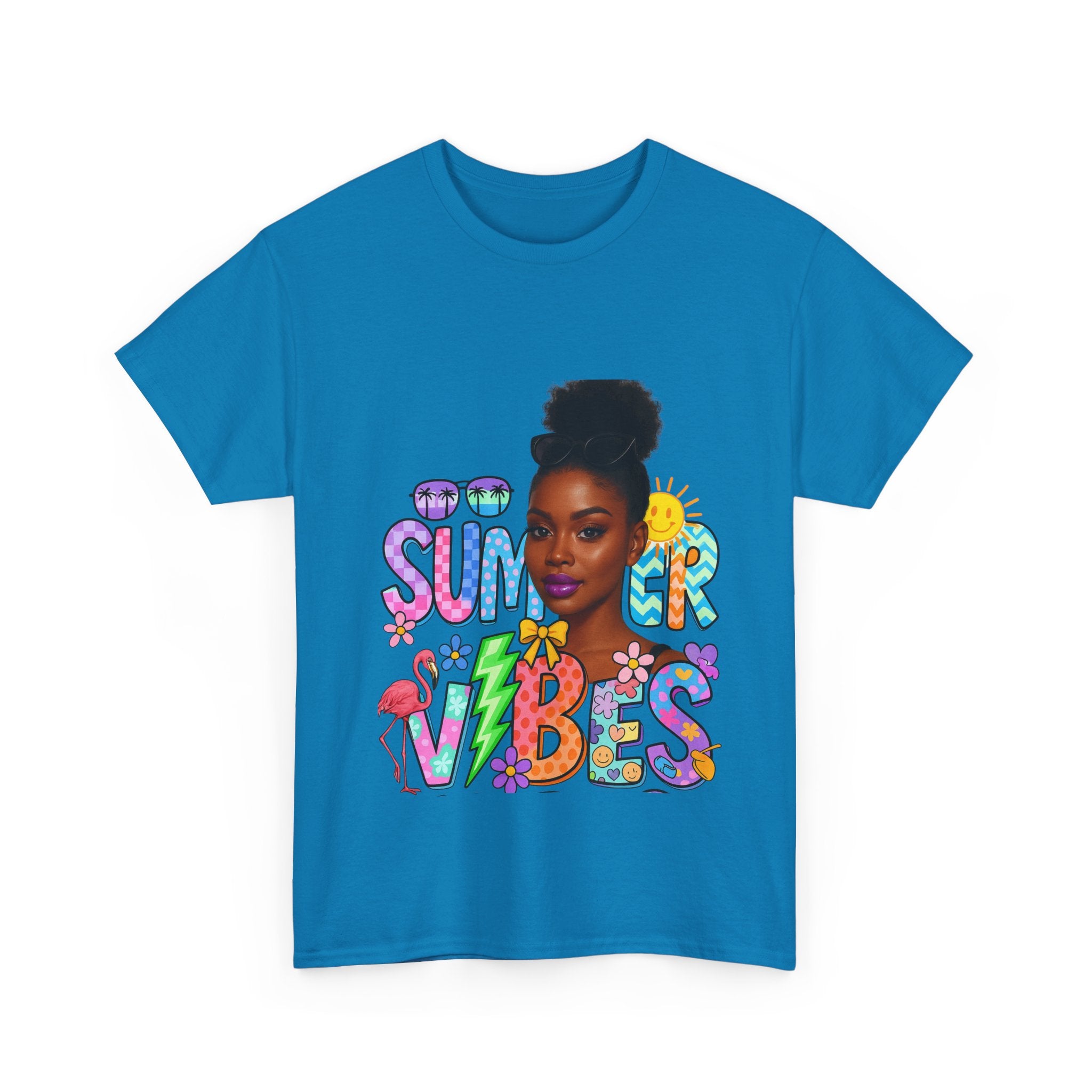Summer Vibes Unisex Heavy Cotton Tee - Fun and Colorful Graphic Shirt