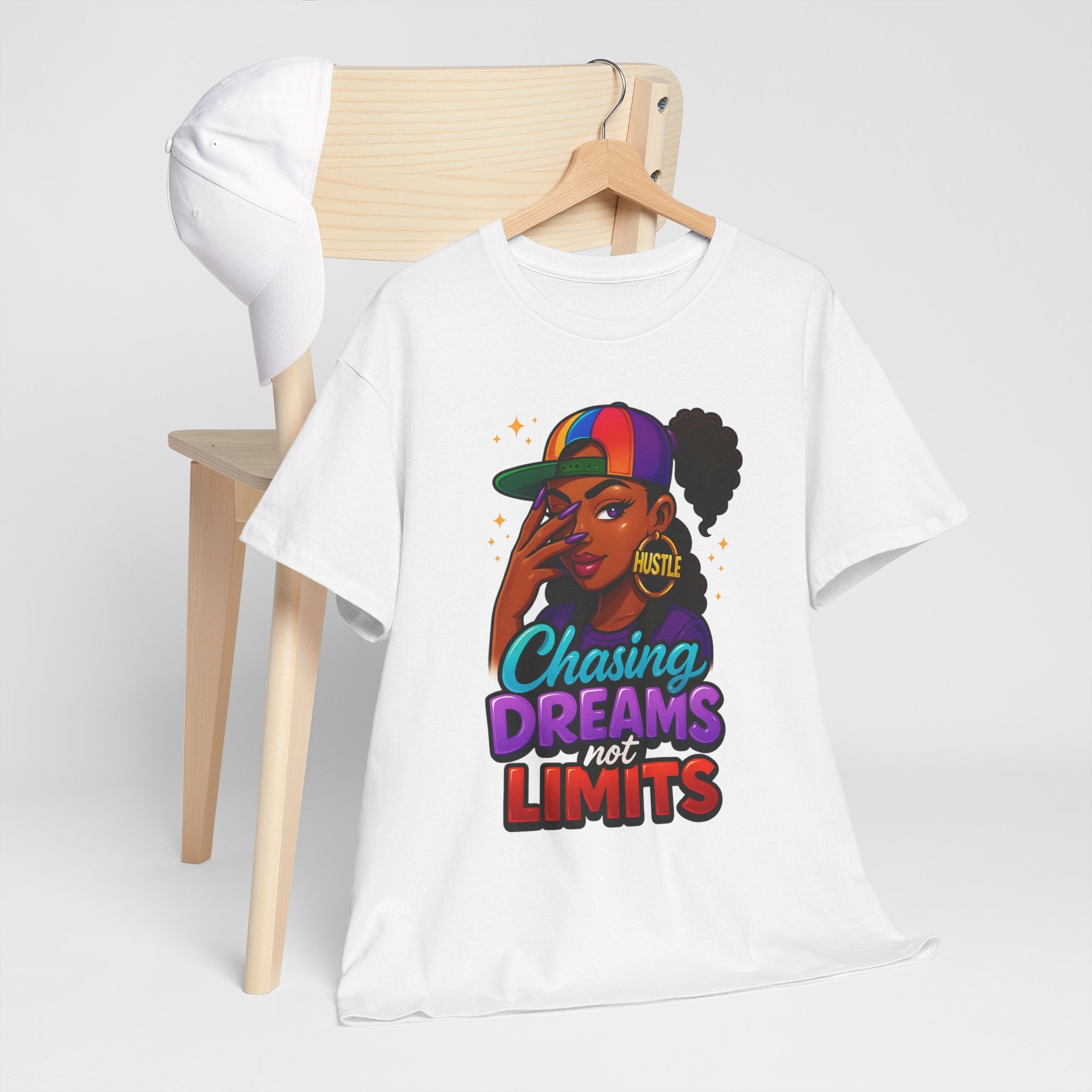 Chasing Dreams Unisex Heavy Cotton Tee - Inspirational Hustle Shirt