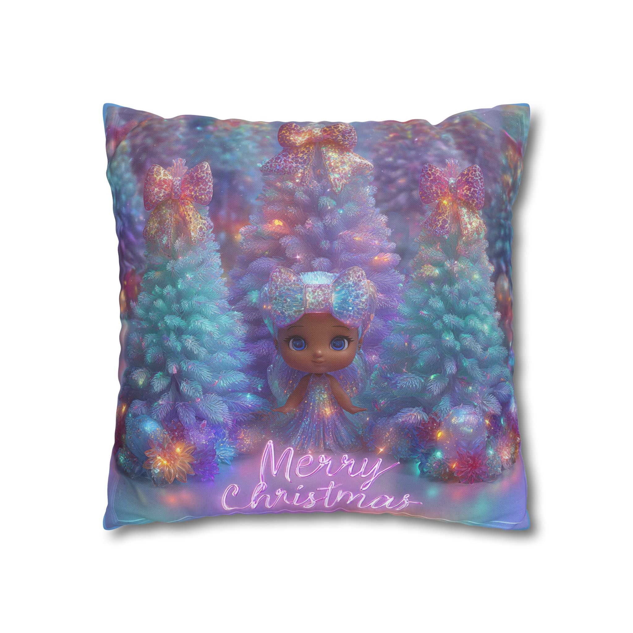 Merry Christmas Decorative Pillowcase, Cozy Holiday Decor, Personalized Gift, Kids Room, Winter Home Accent, Festive Throw Pillow
