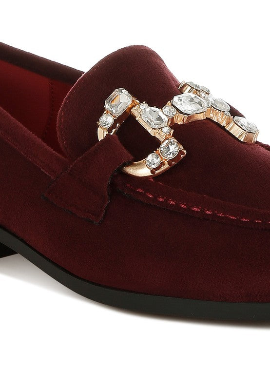 Maestro Diamante Embellished Horsebit Loafers - ShopEbonyMonique