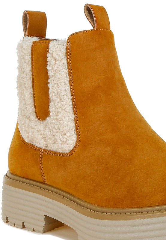 EM Faux Detail Chunky Ankle Boots - ShopEbonyMonique