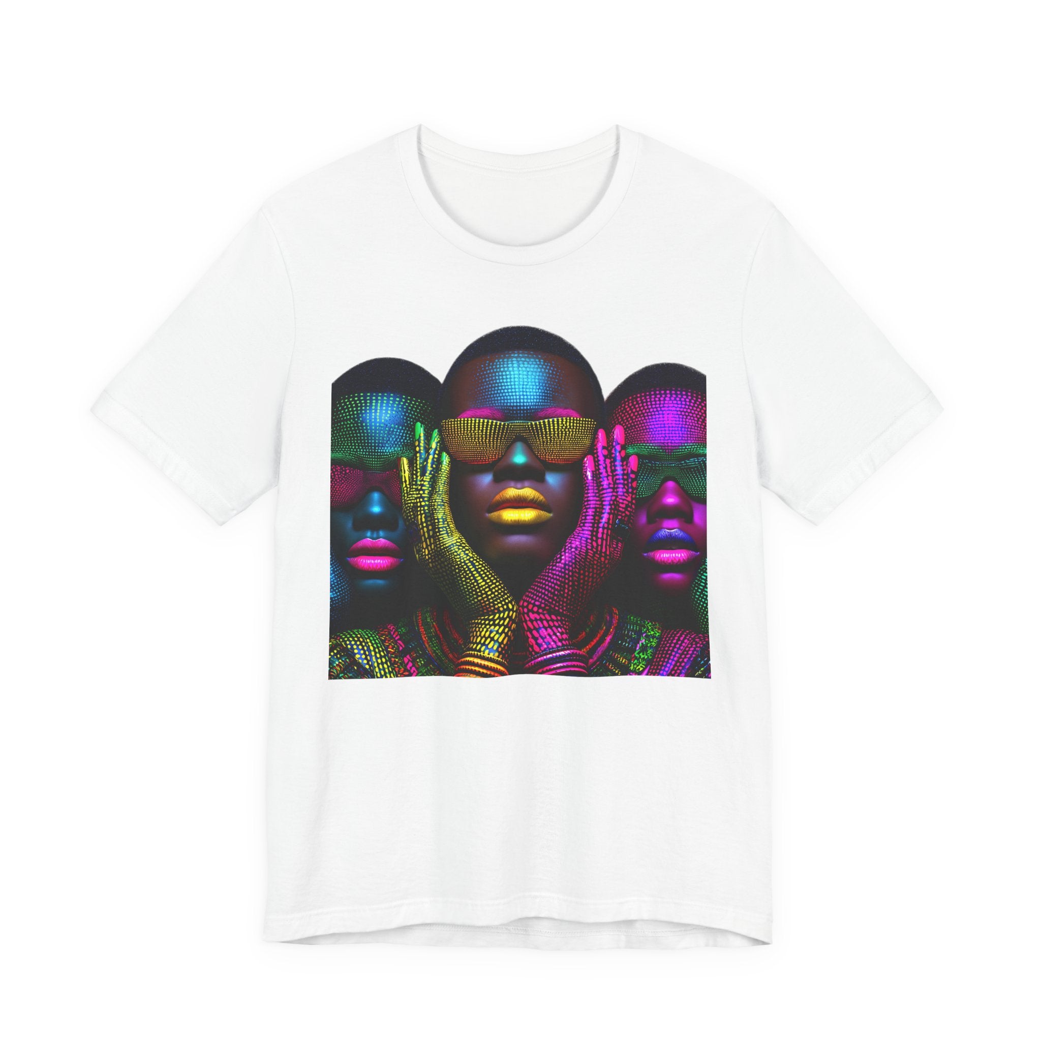 Afrofuturist Neon Faces T-Shirt