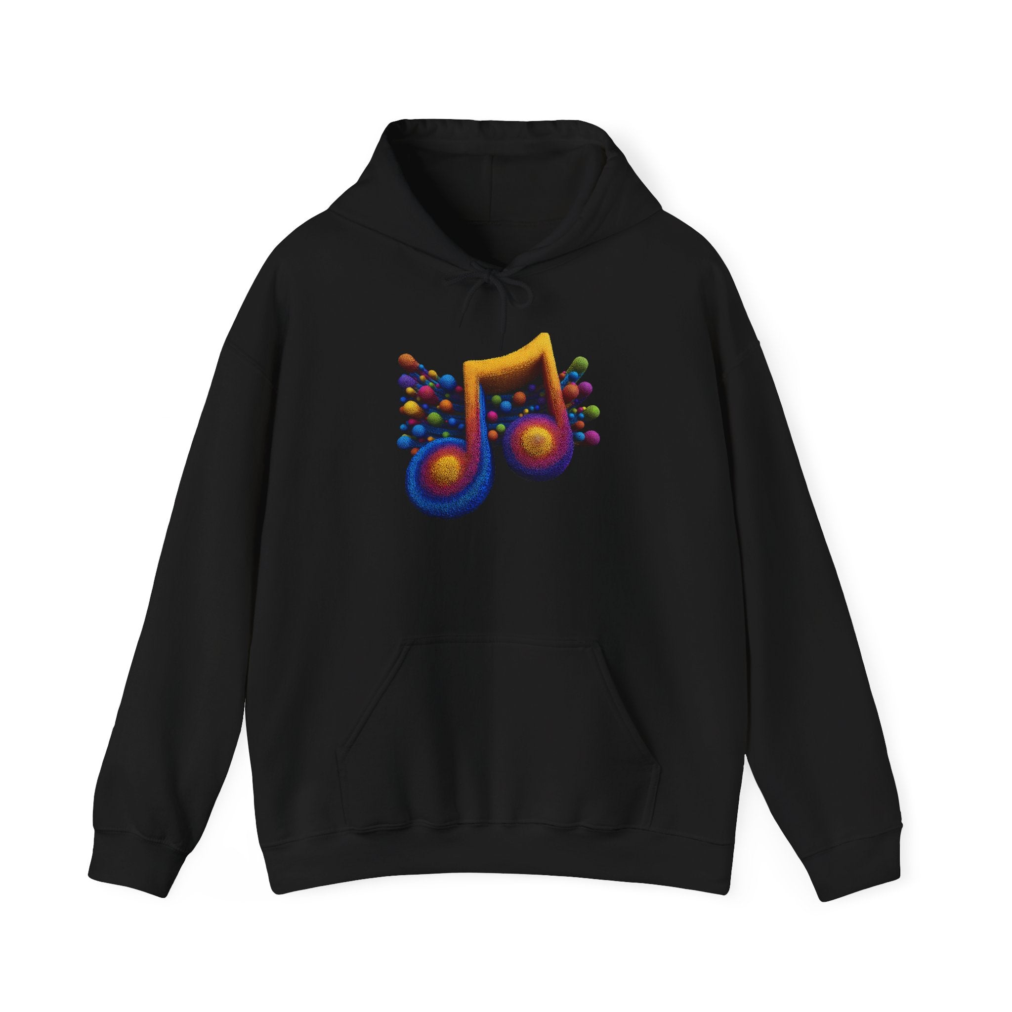 Music Notes Hoodie — Colorful Retro Musical Emoji Sweatshirt
