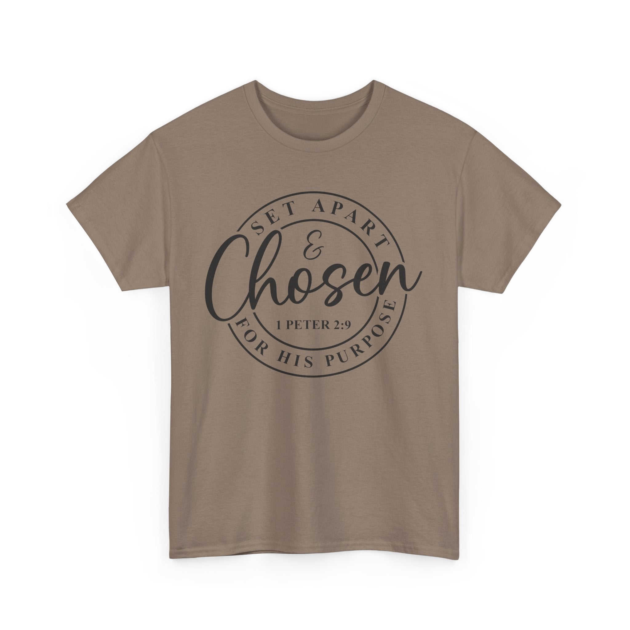 Set Apart & Chosen Unisex Heavy Cotton Tee, Faith-Based T-Shirt, Christian Apparel, Inspirational Gift, Religious Shirt, Meaningful Message