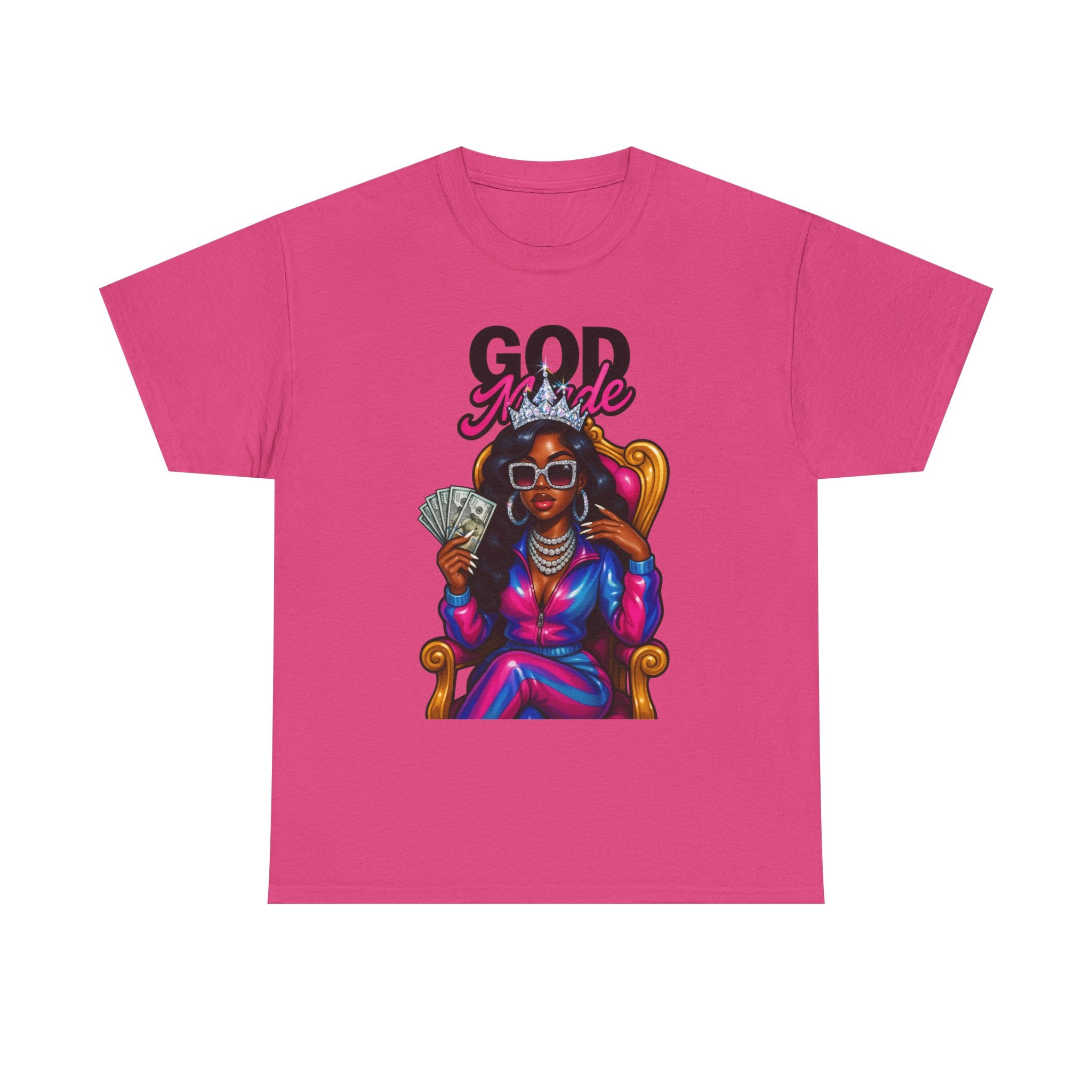 God Made Us Unisex Heavy Cotton Tee - Bold & Vibrant Graphic Tee for Confident Style