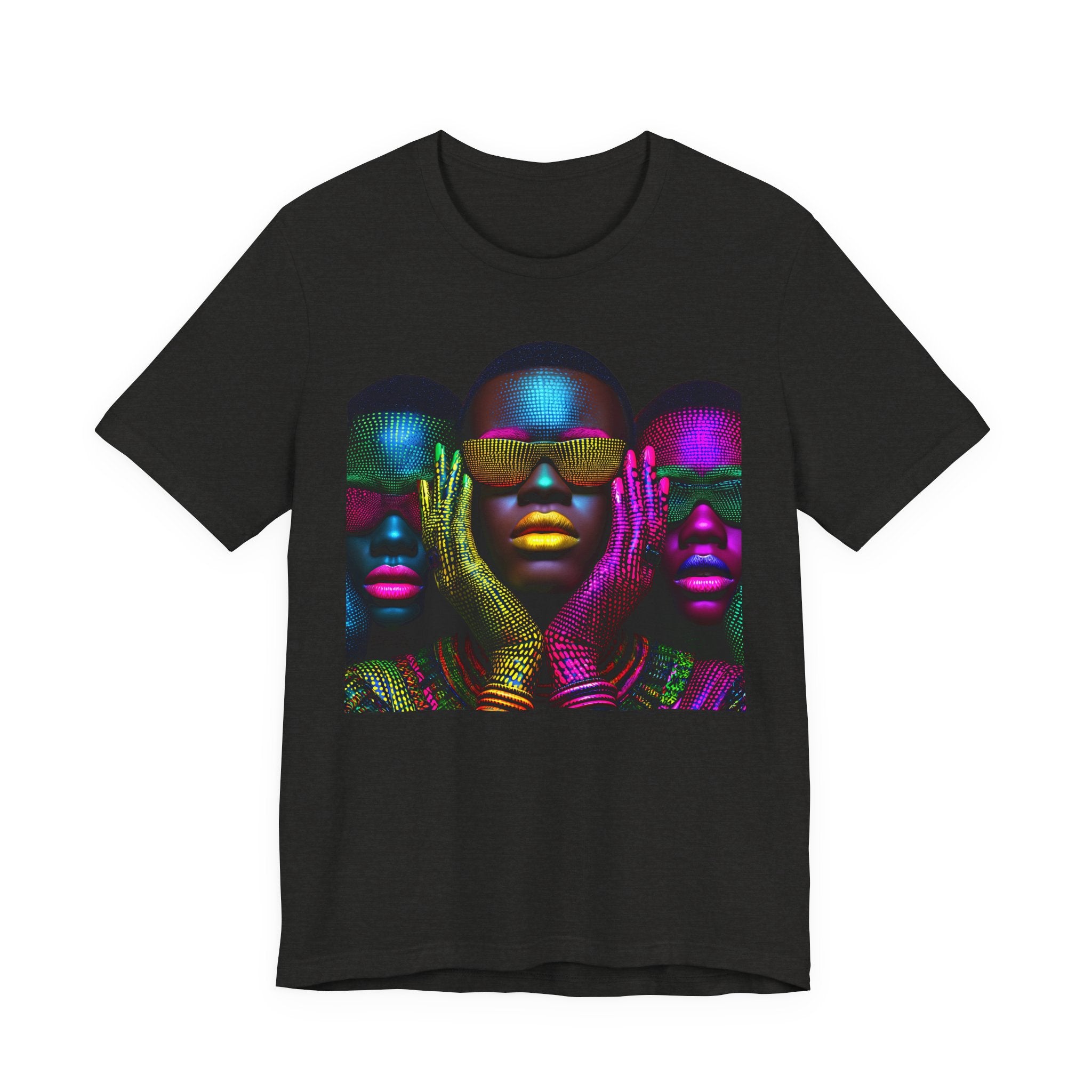 Afrofuturist Neon Faces T-Shirt