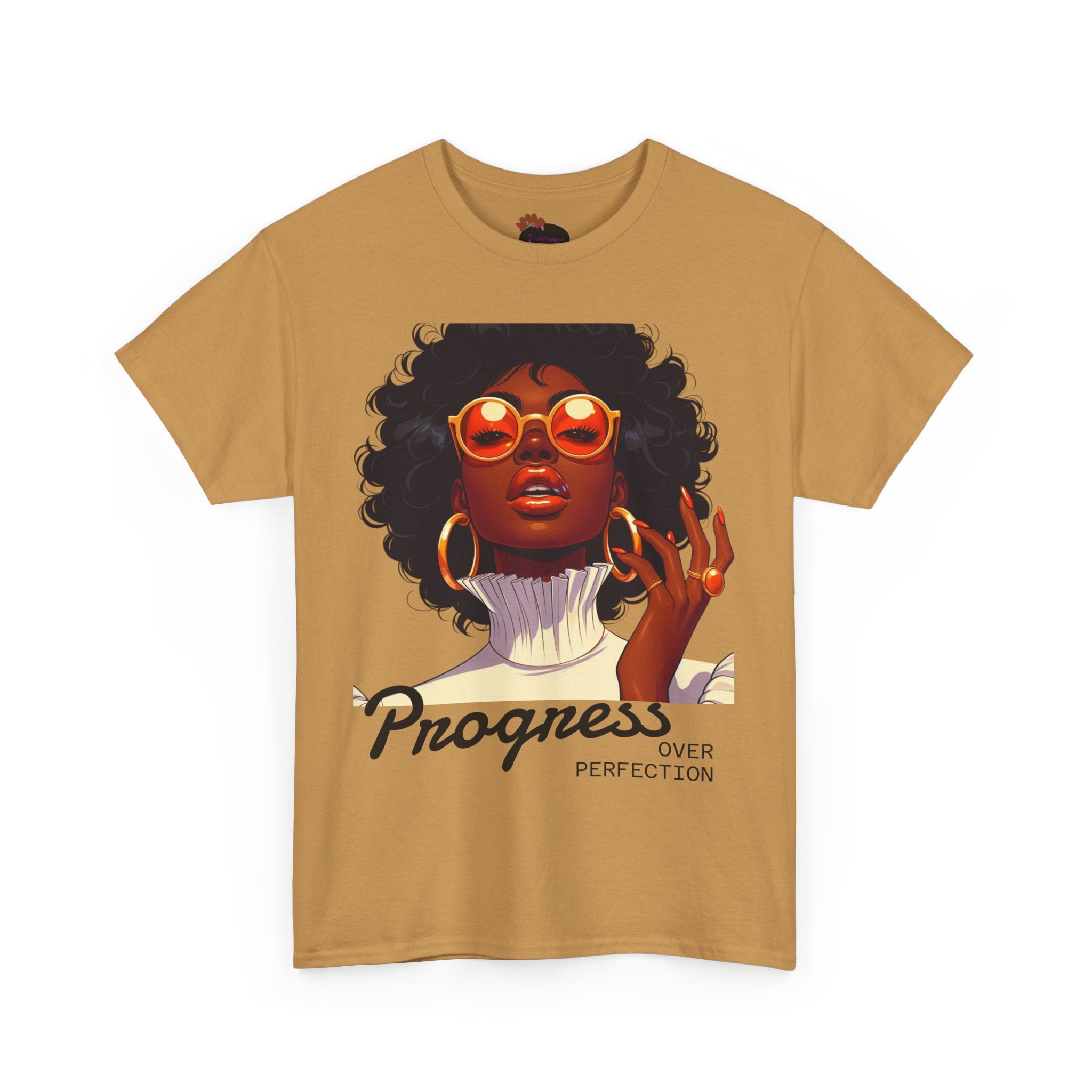 Progress Over Perfection Heavy Cotton Tee - Empowering Fashion for Everyday Confidence