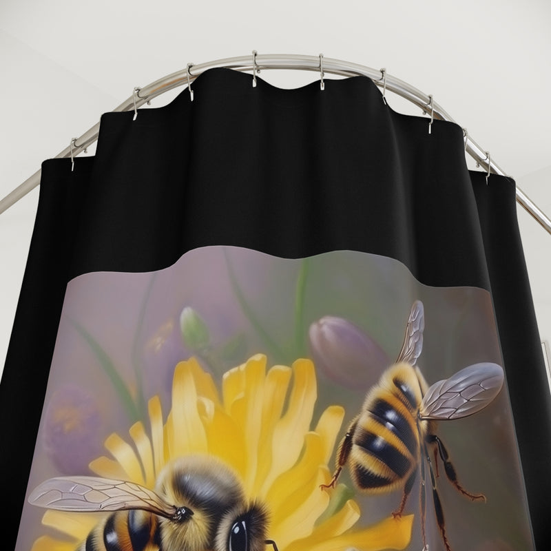 Bee Polyester Shower Curtain
