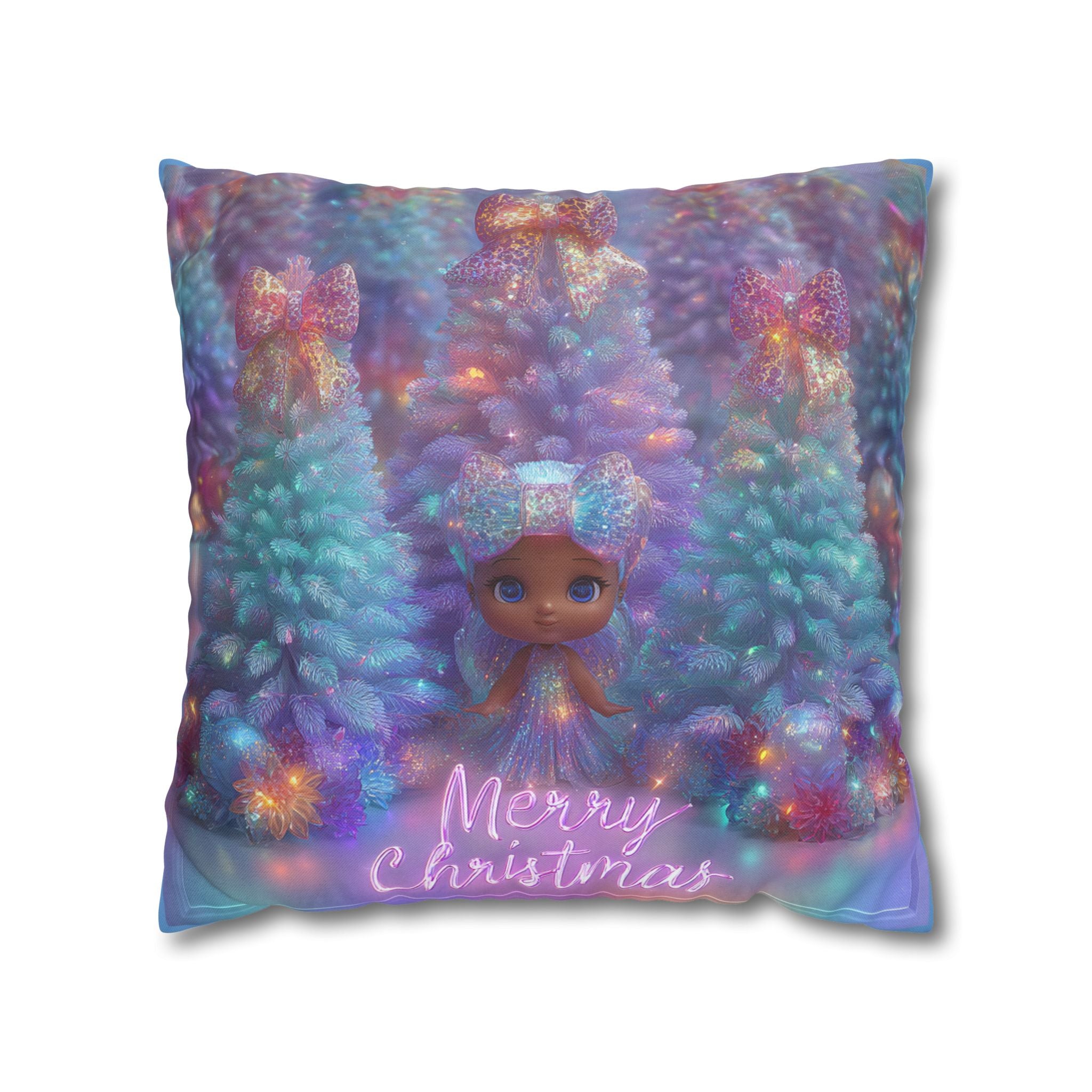Merry Christmas Decorative Pillowcase, Cozy Holiday Decor, Personalized Gift, Kids Room, Winter Home Accent, Festive Throw Pillow