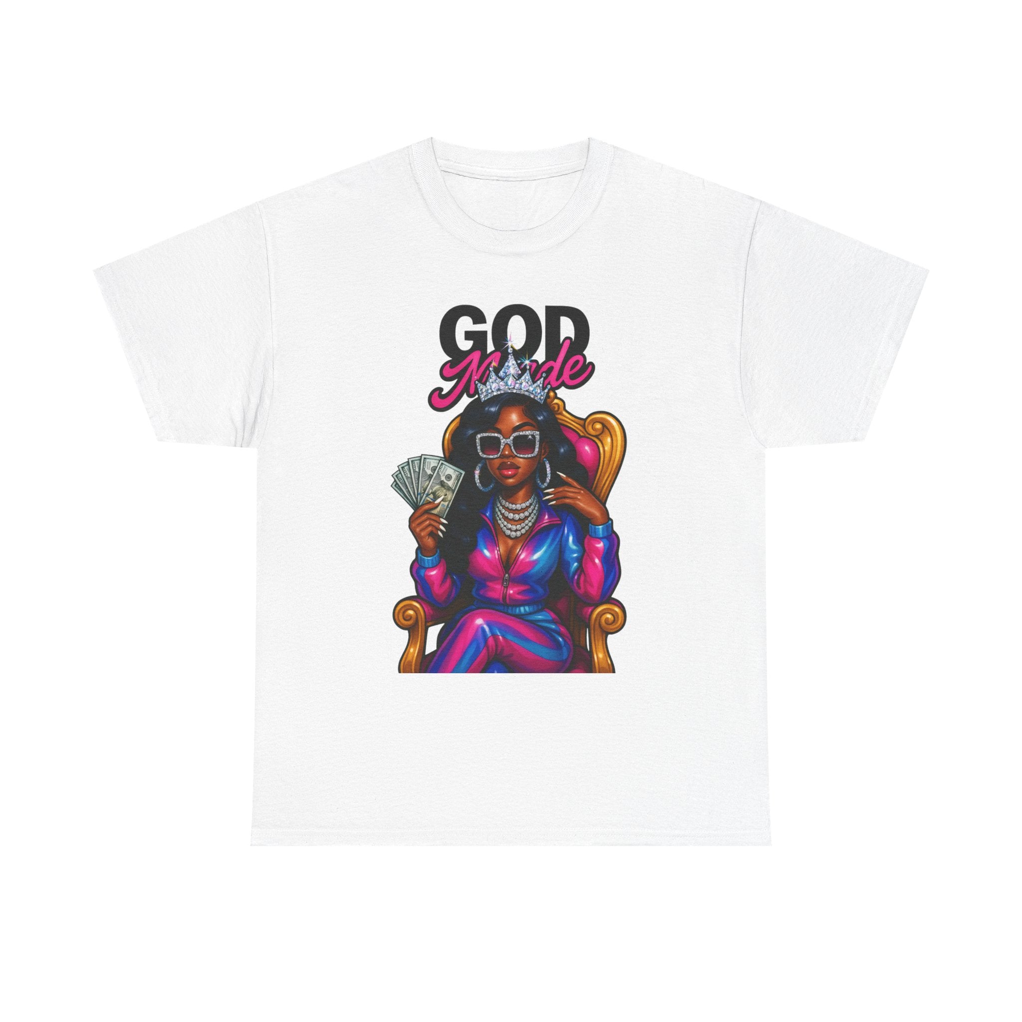 God Made Us Unisex Heavy Cotton Tee - Bold & Vibrant Graphic Tee for Confident Style