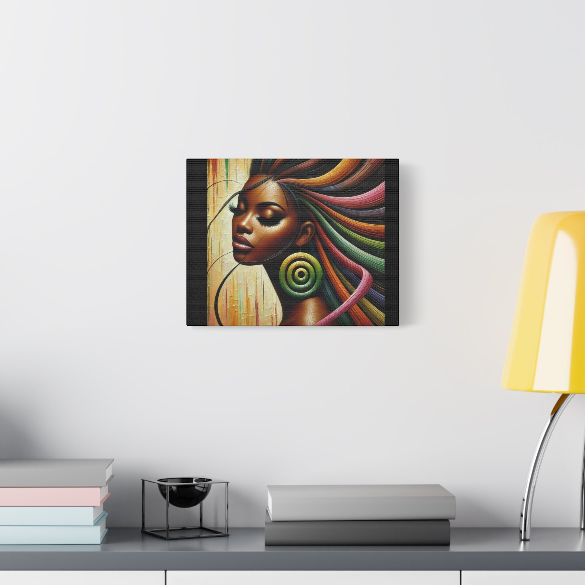 Glowing Vibrant African Art Canvas Print - 1.25" Stretched Wall Decor
