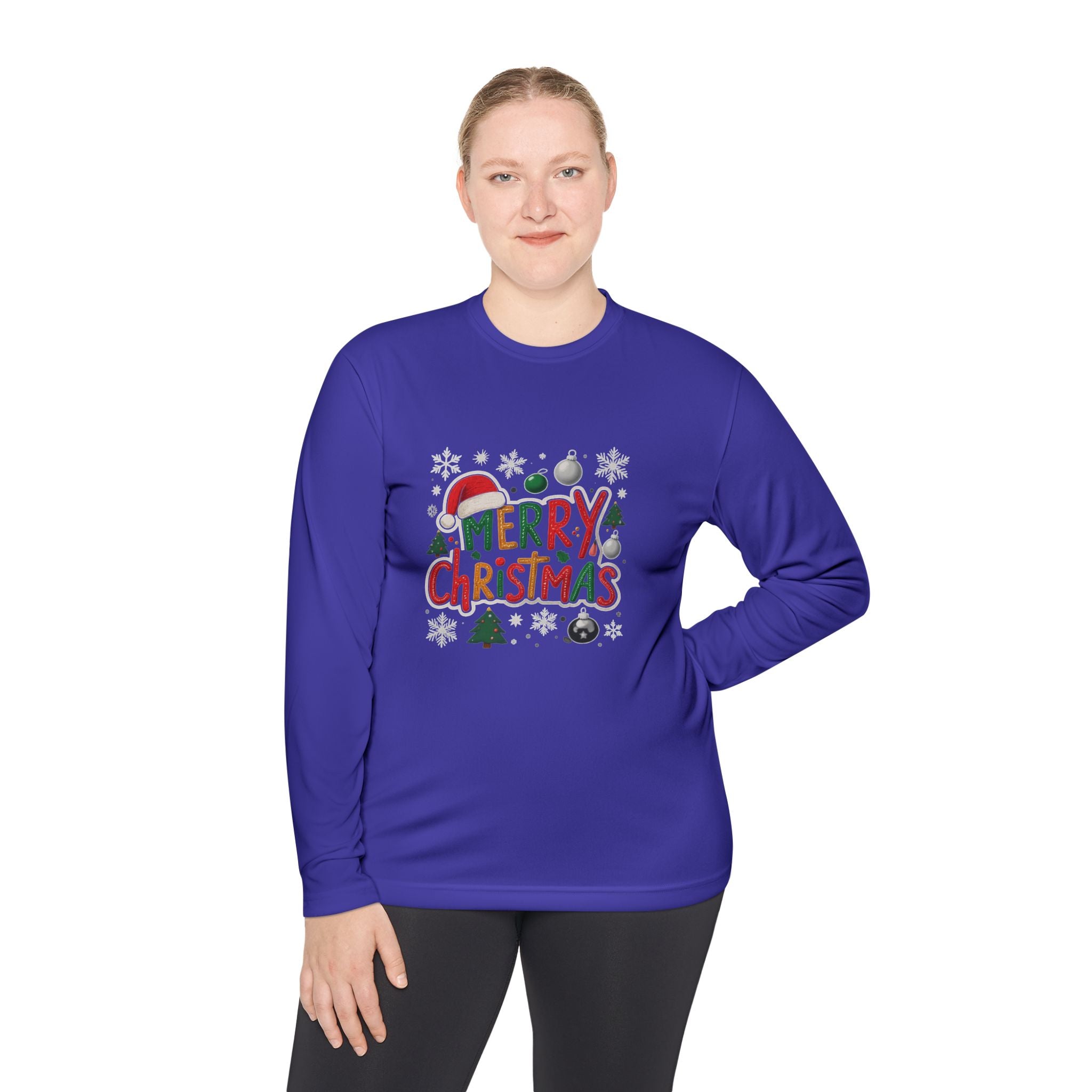 Merry Christmas Long Sleeve Tee — Festive Holiday Graphic Shirt