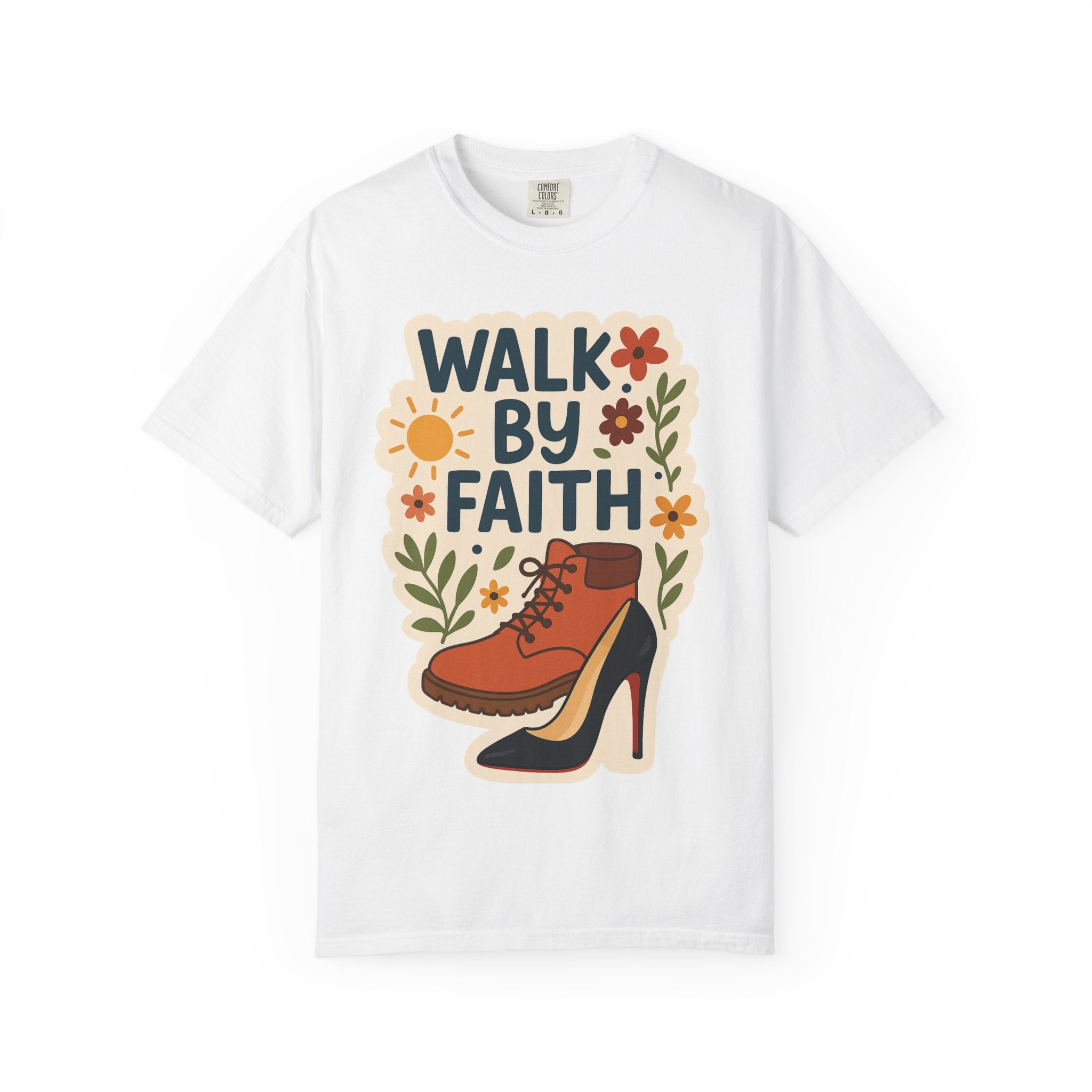 Walk By Faith T-Shirt - Unisex Garment-Dyed Tee for Fashionable Comfort