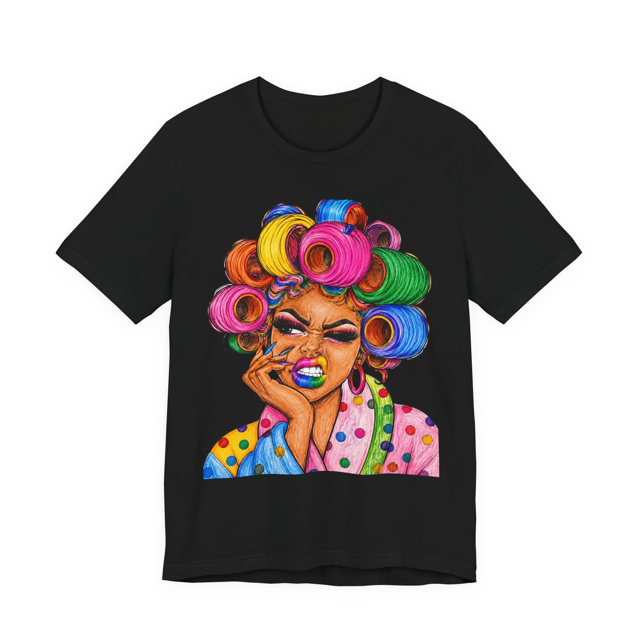 Graphic Tee — Colorful Roller Girl Illustration T-Shirt