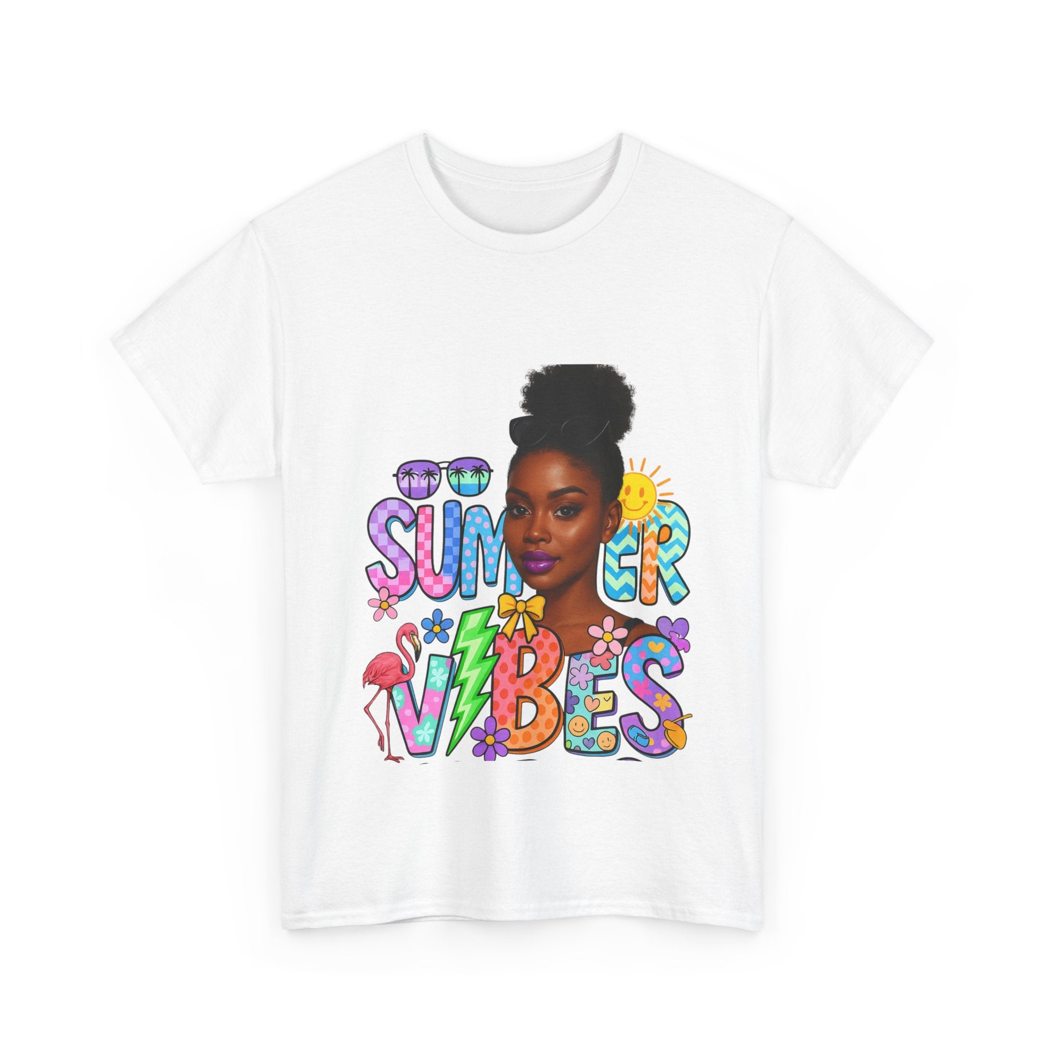 Summer Vibes Unisex Heavy Cotton Tee - Fun and Colorful Graphic Shirt