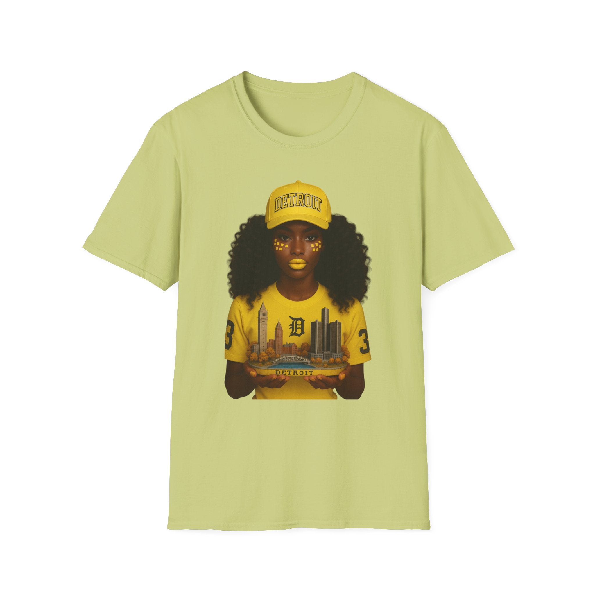 Yellow Cultural Heritage Tee - Detroit City Pride T-Shirt, Unisex Graphic Tee, Vintage Style Shirt, Gift for Music Lovers, Festival Apparel