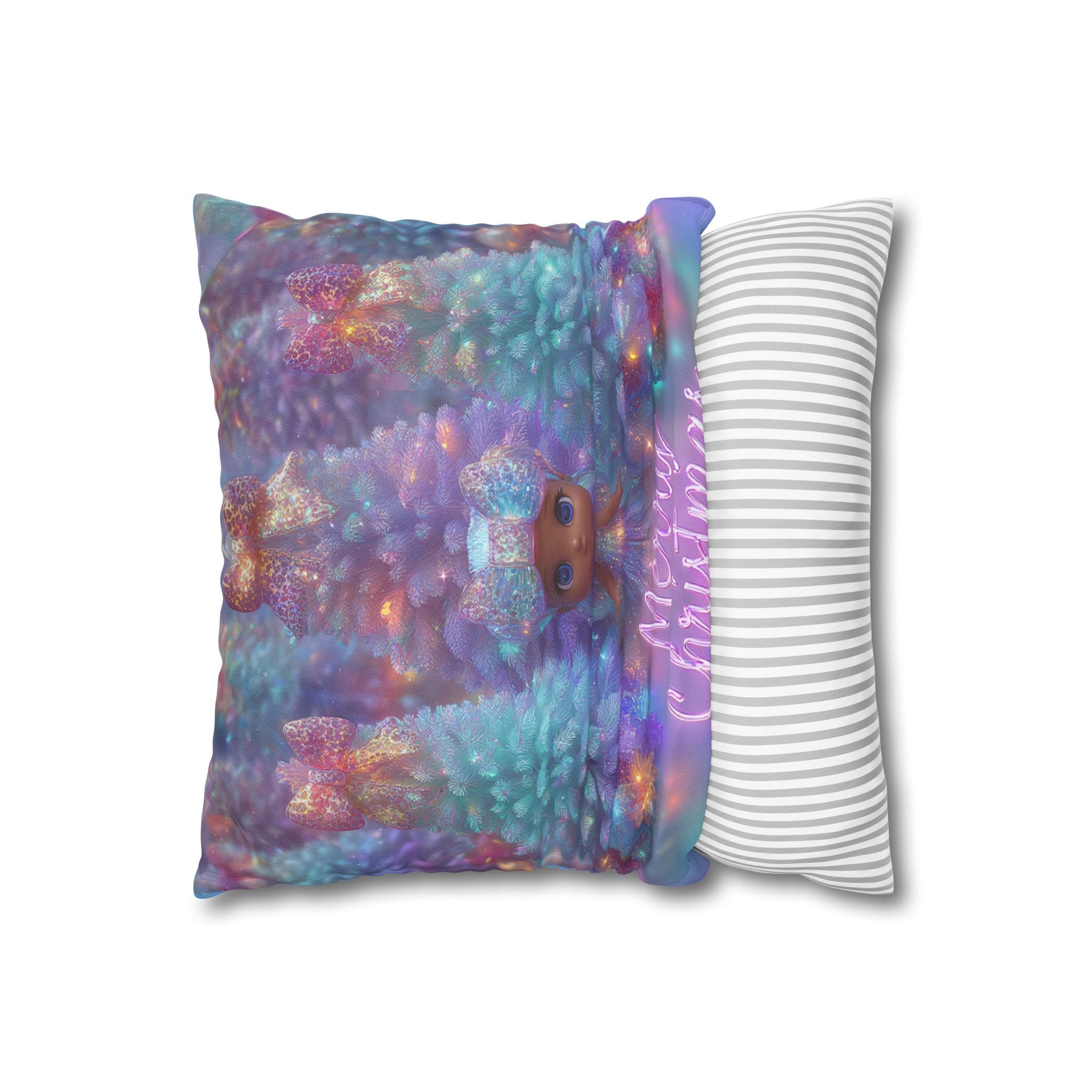 Merry Christmas Decorative Pillowcase, Cozy Holiday Decor, Personalized Gift, Kids Room, Winter Home Accent, Festive Throw Pillow