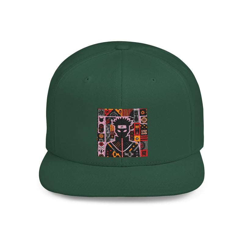 Ninja Flat Bill Snapback Cap - Black - ShopEbonyMonique