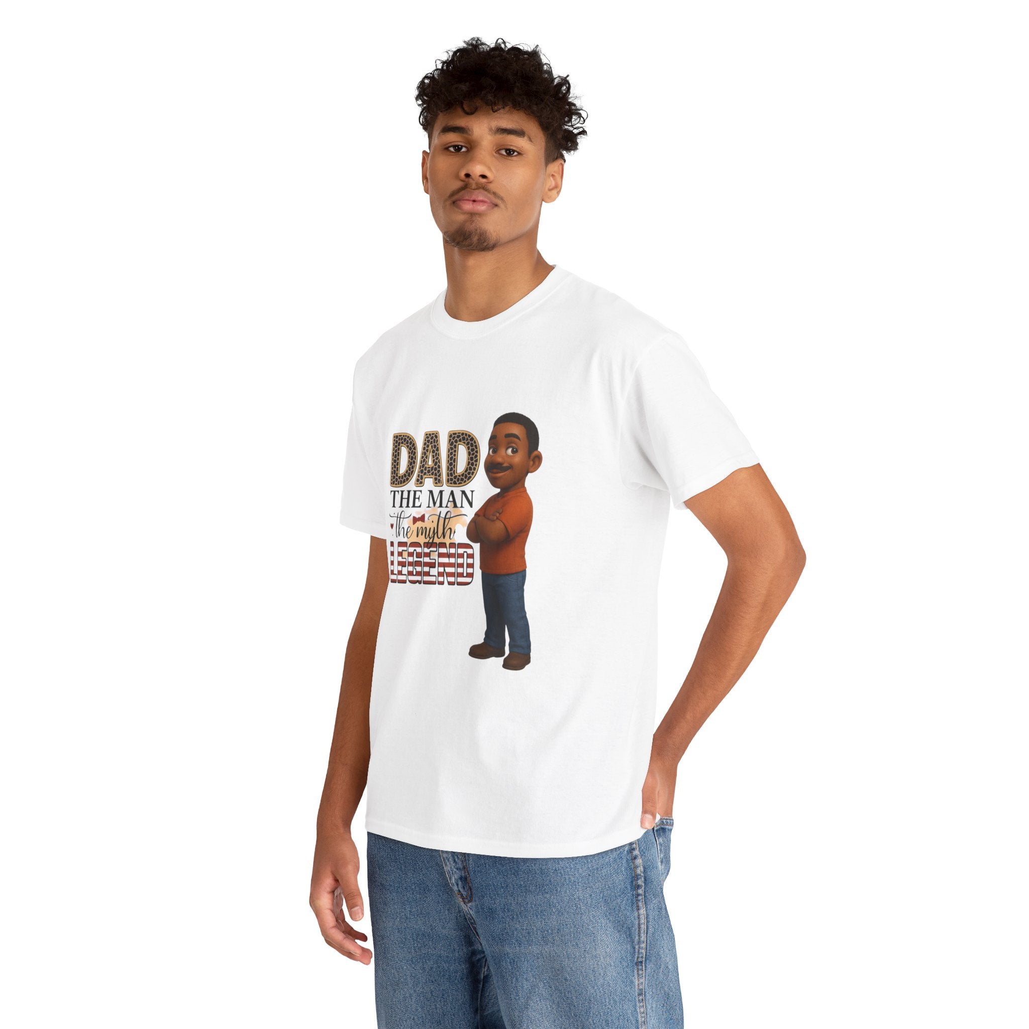Dad The Man The Myth Legend Unisex Heavy Cotton Tee