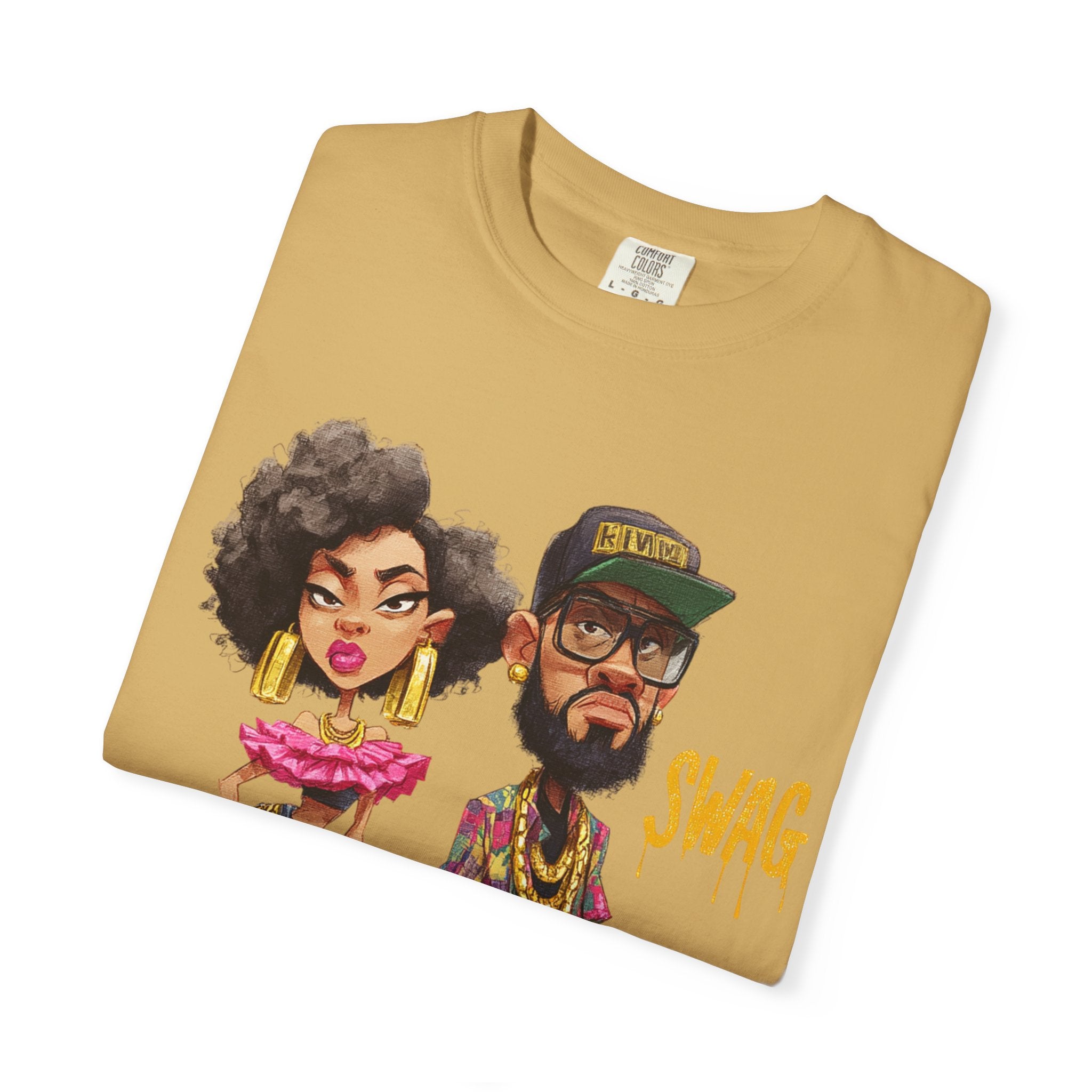 Unisex Garment-Dyed T-Shirt with Cool Cartoon Design - 'SWAG'