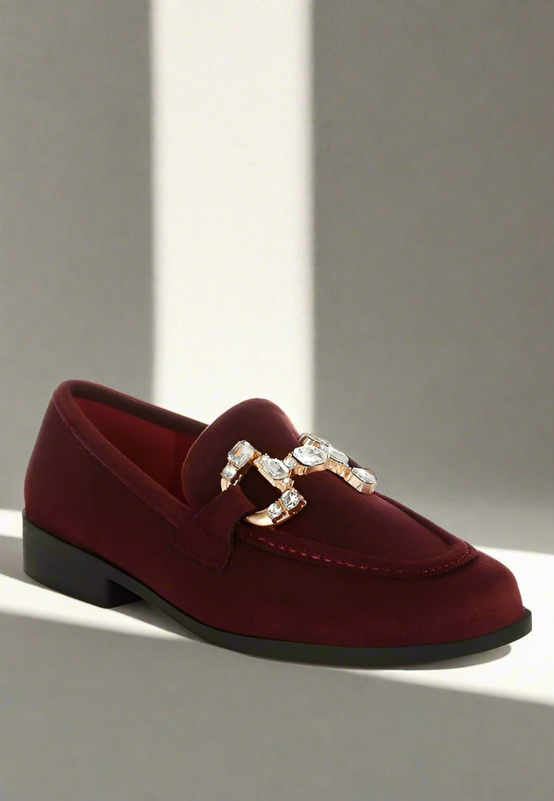 Maestro Diamante Embellished Horsebit Loafers - ShopEbonyMonique