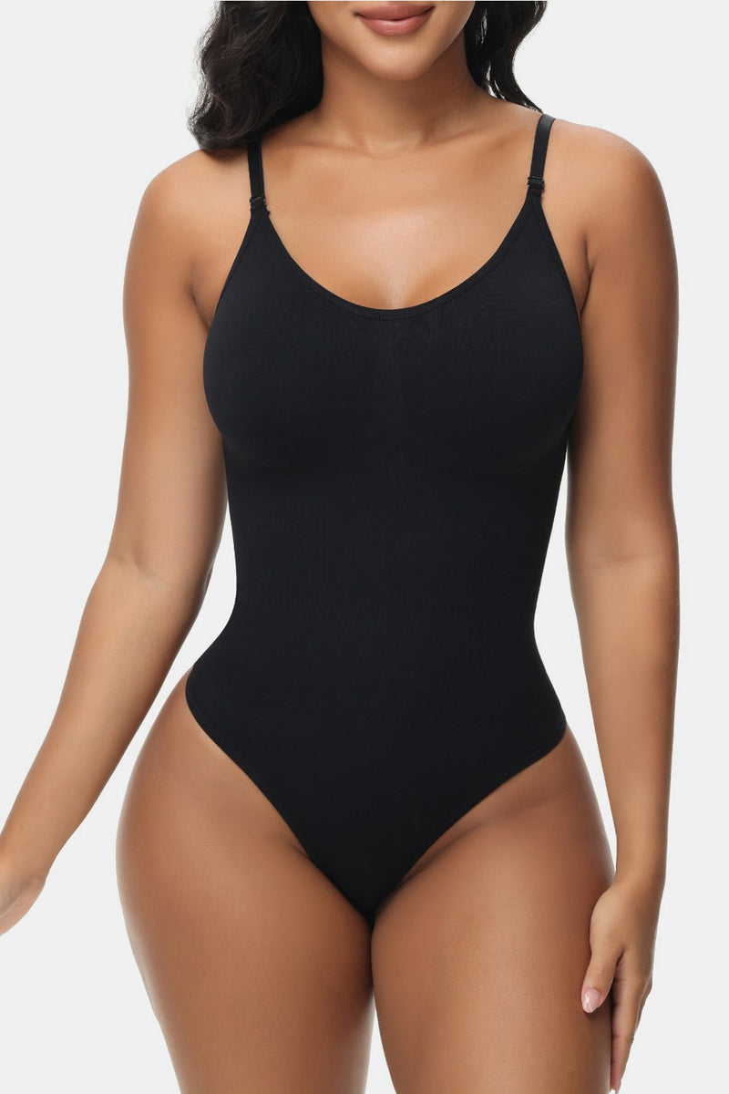 Spaghetti Strap Tummy Control Bodysuit - ShopEbonyMonique