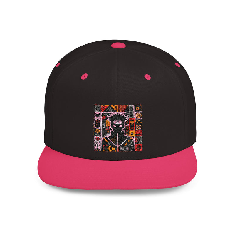 Ninja Flat Bill Snapback Cap - Black - ShopEbonyMonique