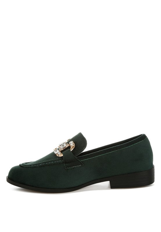 Maestro Diamante Embellished Horsebit Loafers - ShopEbonyMonique