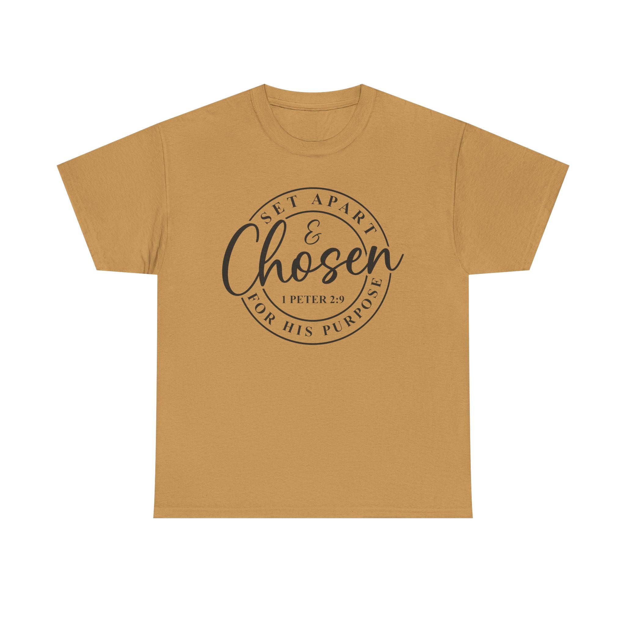 Set Apart & Chosen Unisex Heavy Cotton Tee, Faith-Based T-Shirt, Christian Apparel, Inspirational Gift, Religious Shirt, Meaningful Message