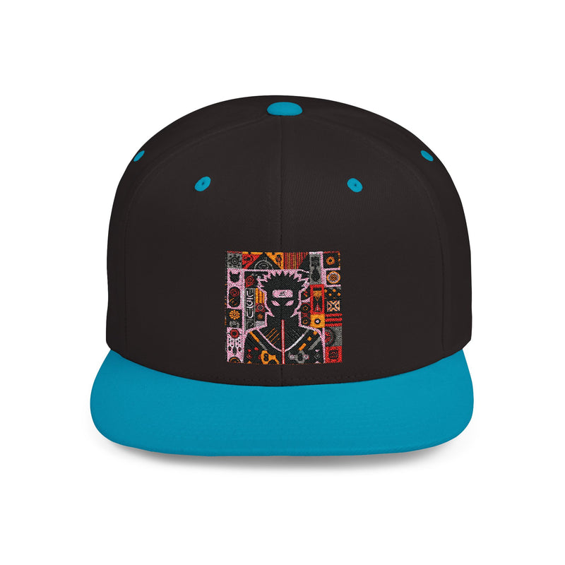 Ninja Flat Bill Snapback Cap - Black - ShopEbonyMonique