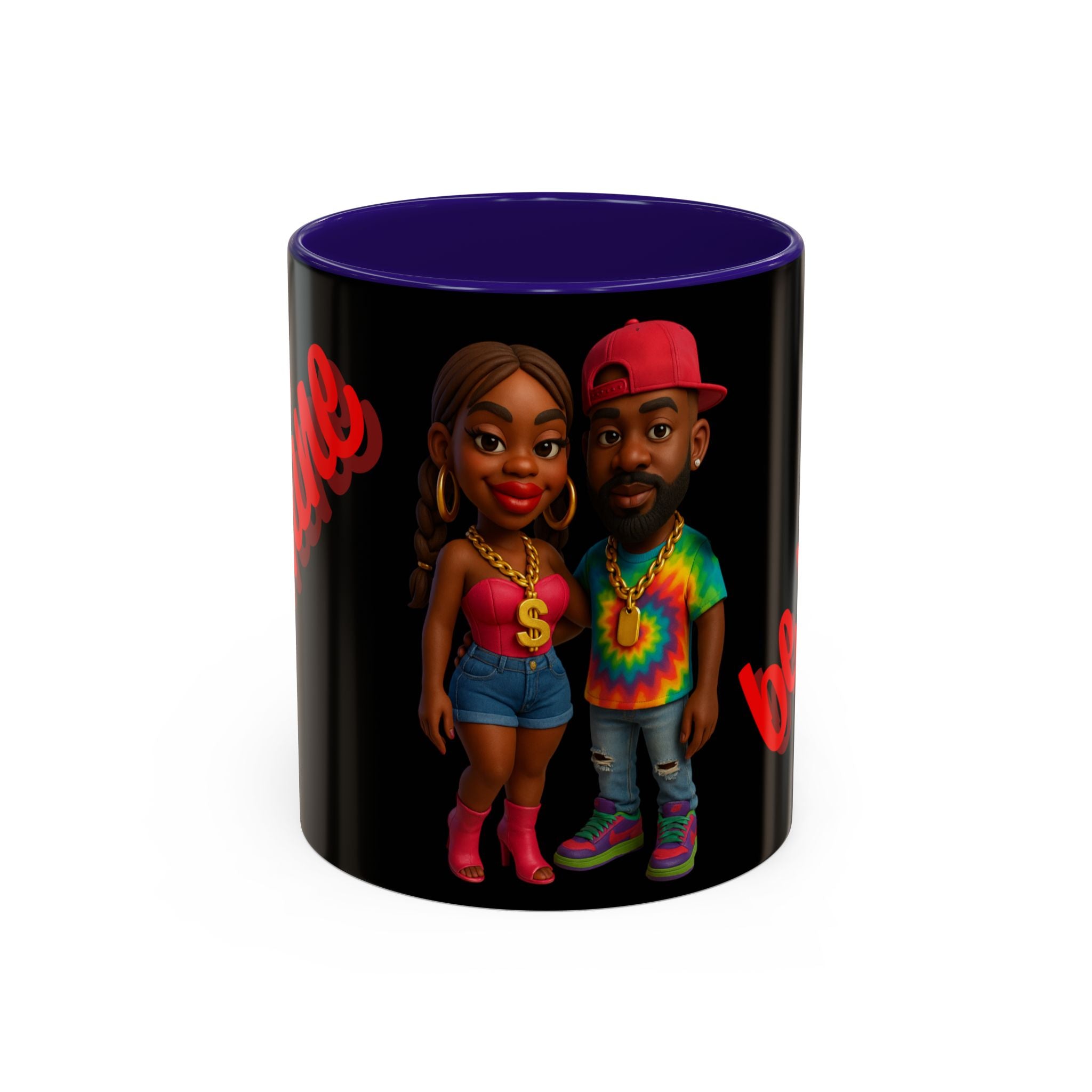 Colorful Be Mine Mug - Fun Couple Design, Perfect Gift for Love and Friendship