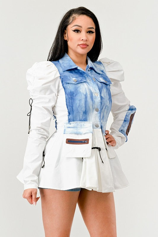 Peplum Panache Denim Jacket - ShopEbonyMonique