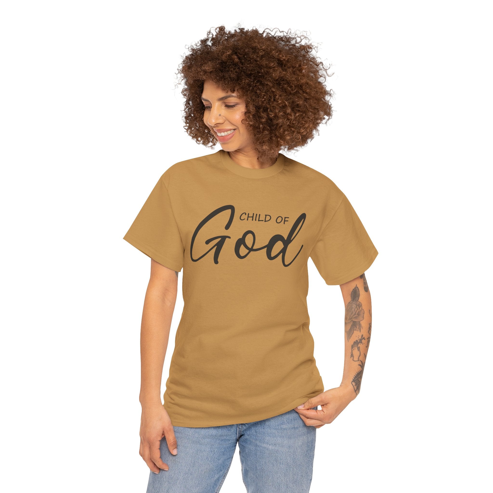 Child of God Unisex Heavy Cotton Tee - Faith T-Shirt, Spiritual Gift, Church Events, Casual Wear, Everyday Comfort