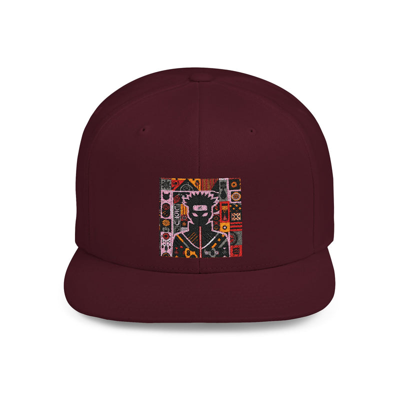 Ninja Flat Bill Snapback Cap - Black - ShopEbonyMonique