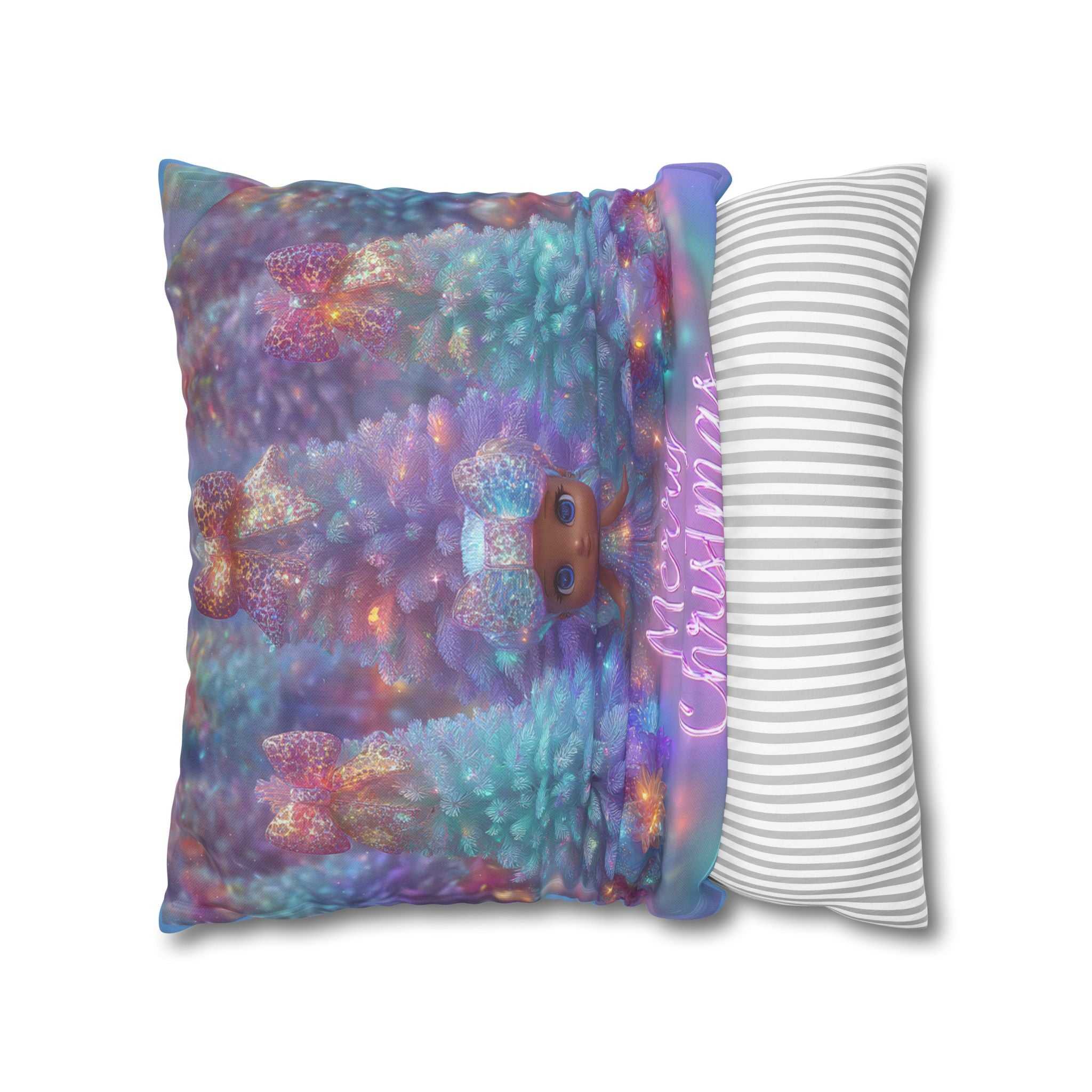 Merry Christmas Decorative Pillowcase, Cozy Holiday Decor, Personalized Gift, Kids Room, Winter Home Accent, Festive Throw Pillow